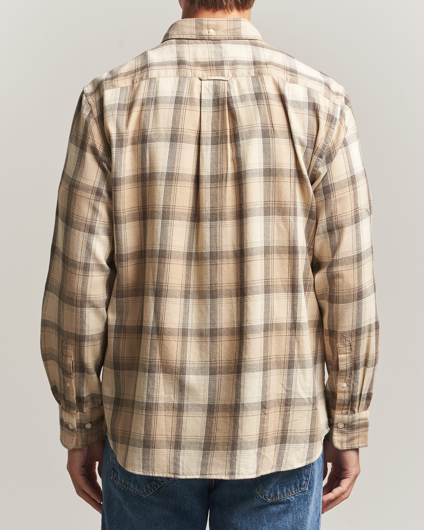 Mies | Kauluspaidat | Gant | Regular Fit Windblown Flannel Checked Shirt Dry Sand