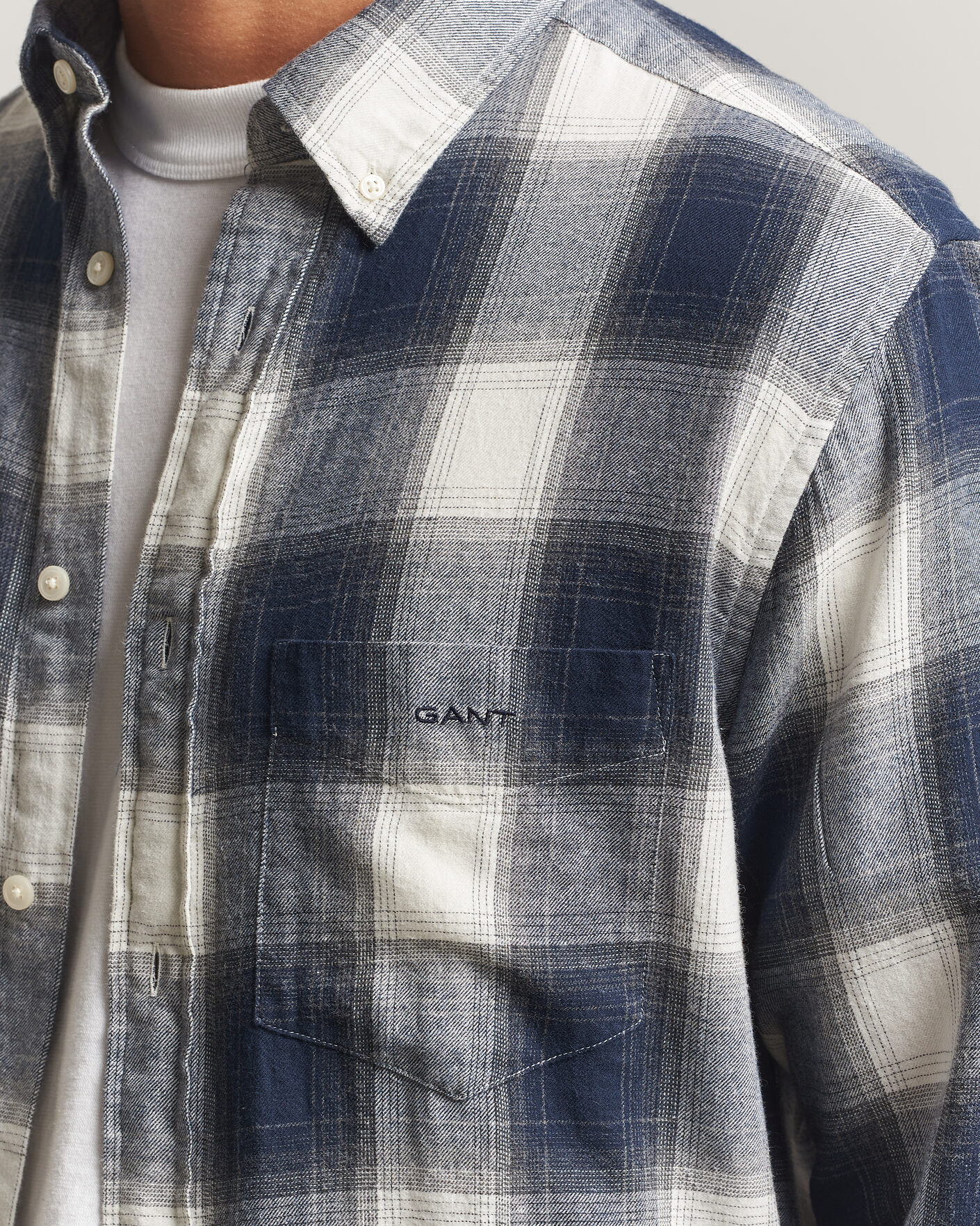 Mies | Kauluspaidat | Gant | Regular Fit Windblown Flannel Checked Shirt Evening Blue