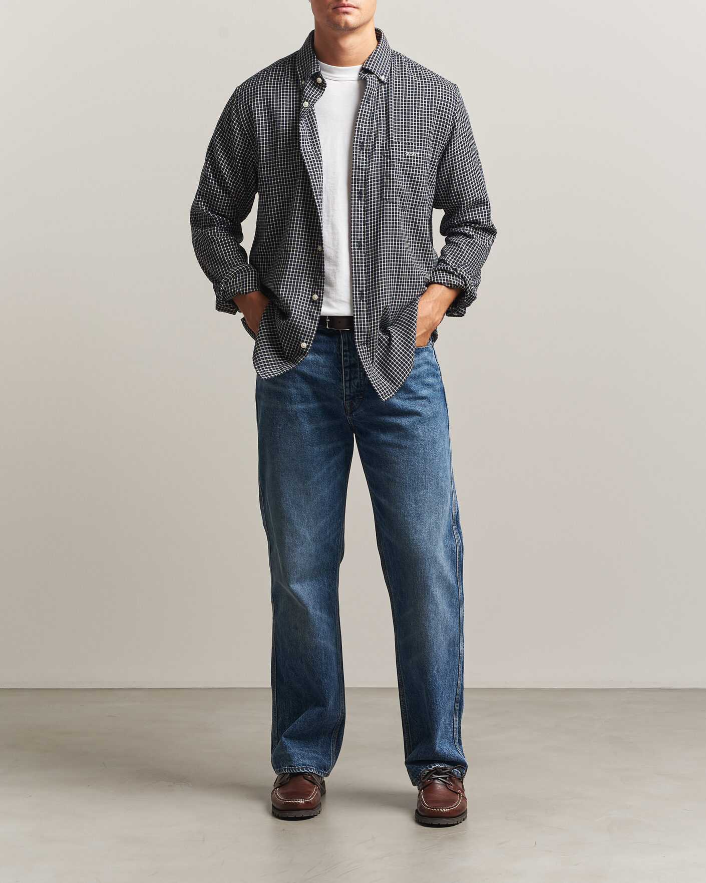 Mies | Kauluspaidat | Gant | Regular Fit Windblown Flannel Checked Shirt Evening Blue