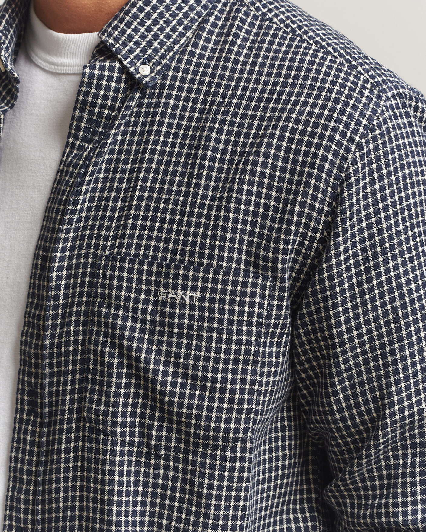 Mies | Kauluspaidat | Gant | Regular Fit Windblown Flannel Checked Shirt Evening Blue