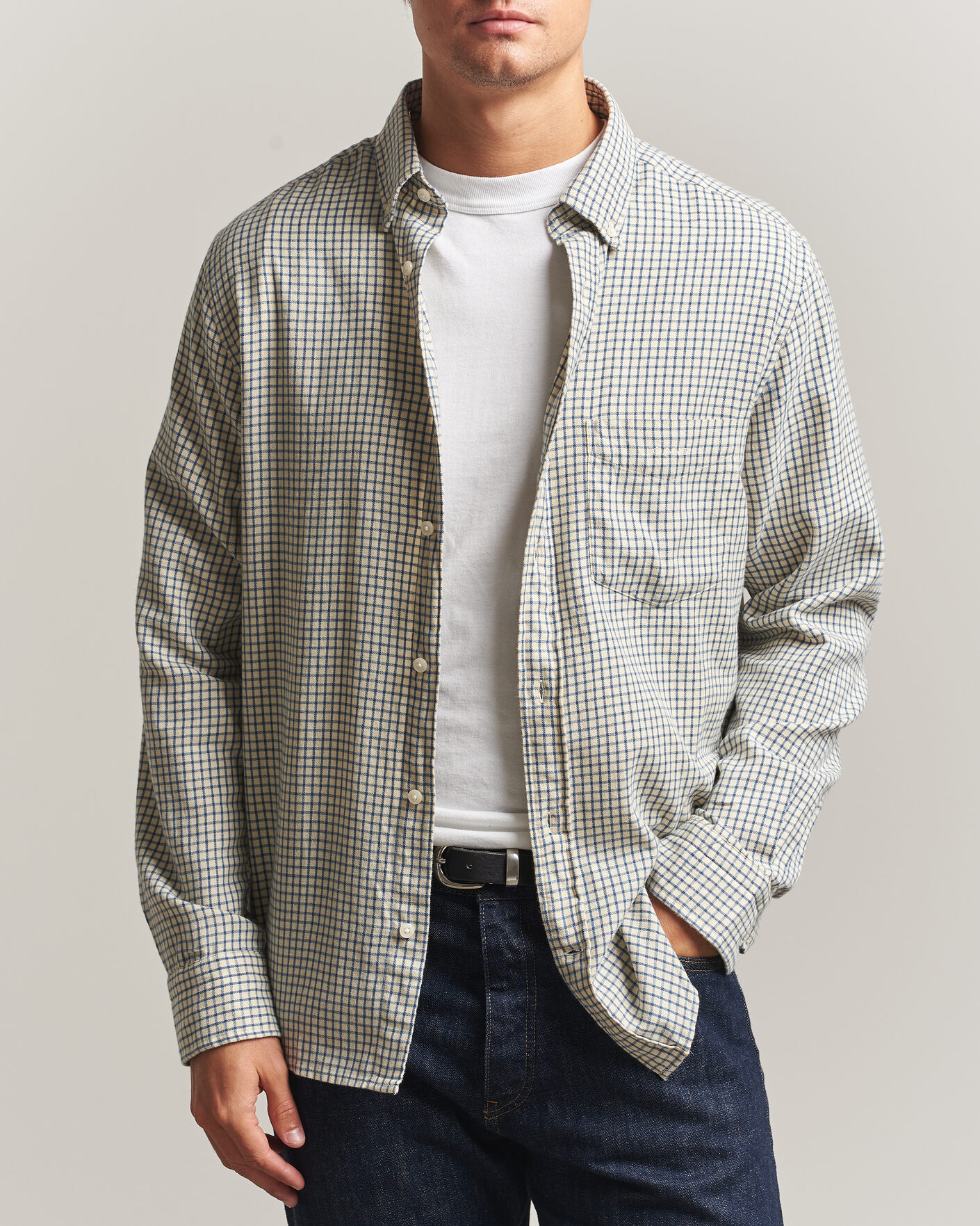 Mies | Kauluspaidat | Gant | Regular Fit Windblown Flannel Checked Shirt Blue Horizon