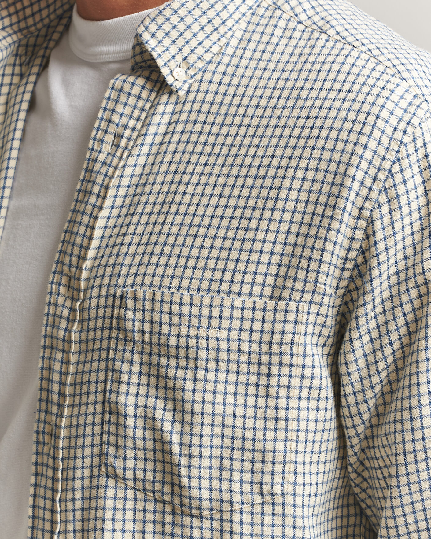 Mies | Kauluspaidat | Gant | Regular Fit Windblown Flannel Checked Shirt Blue Horizon