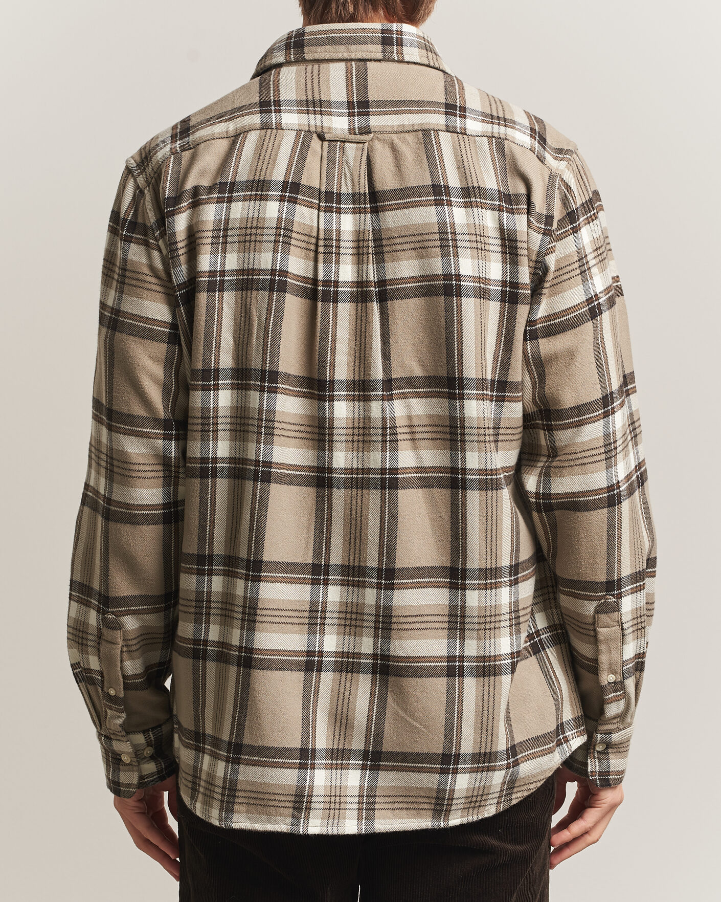 Mies | Kauluspaidat | Gant | Regular Fit Flannel Checked Overshirt Mist Taupe