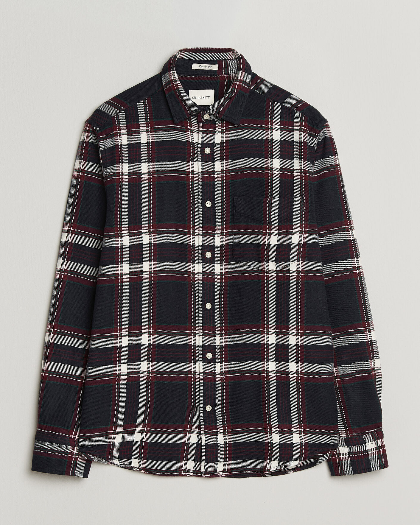Mies | Kauluspaidat | Gant | Regular Fit Flannel Checked Overshirt Evening Blue