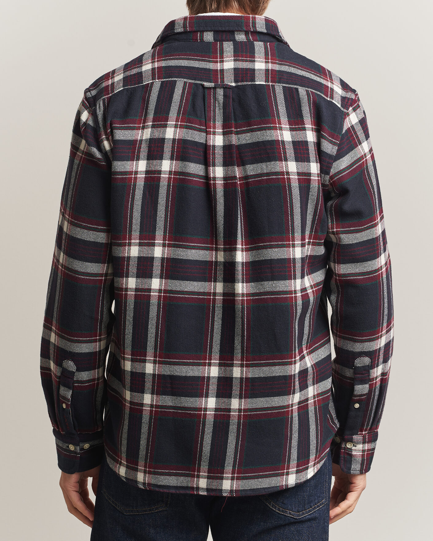 Mies | Kauluspaidat | Gant | Regular Fit Flannel Checked Overshirt Evening Blue