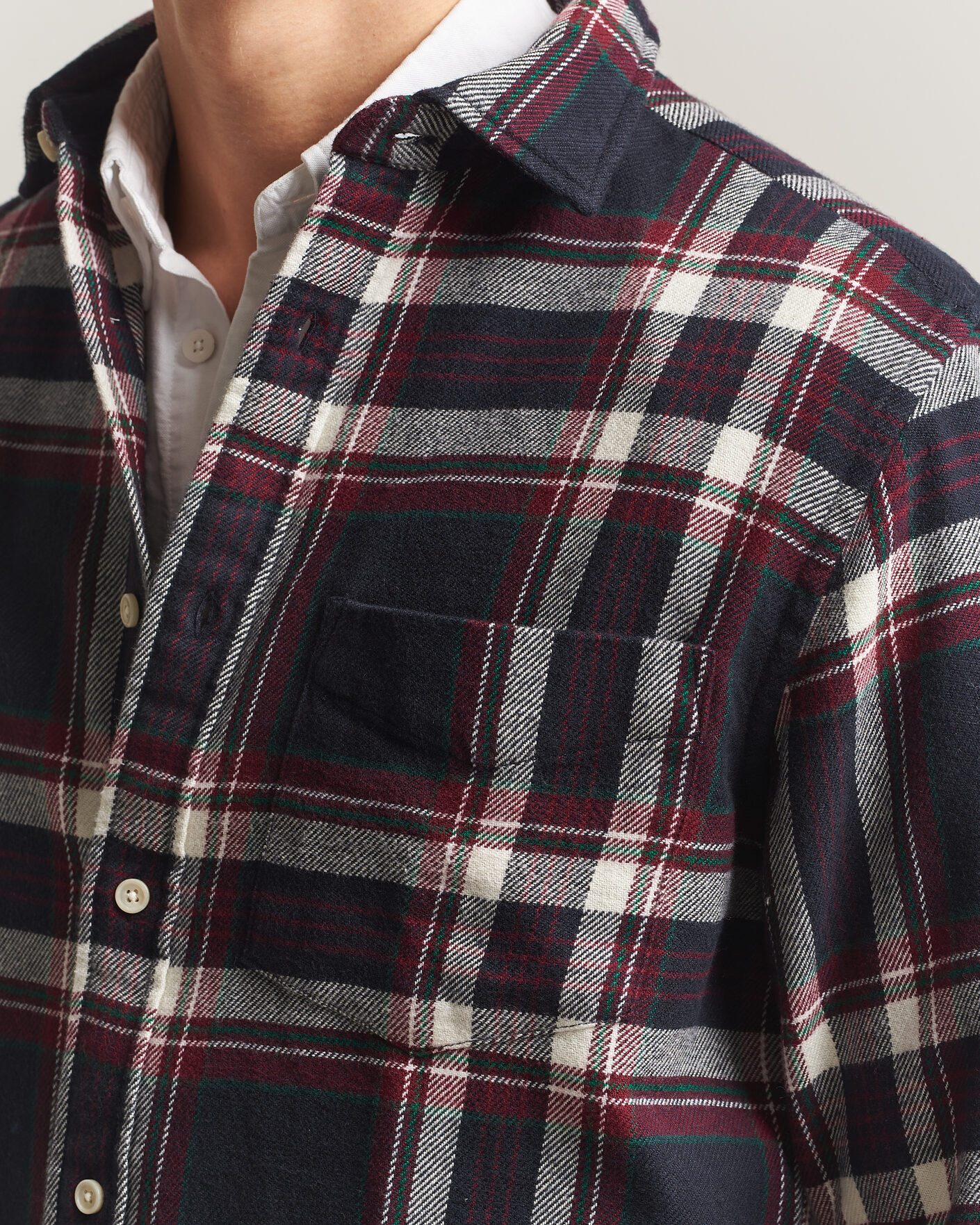 Mies | Kauluspaidat | Gant | Regular Fit Flannel Checked Overshirt Evening Blue