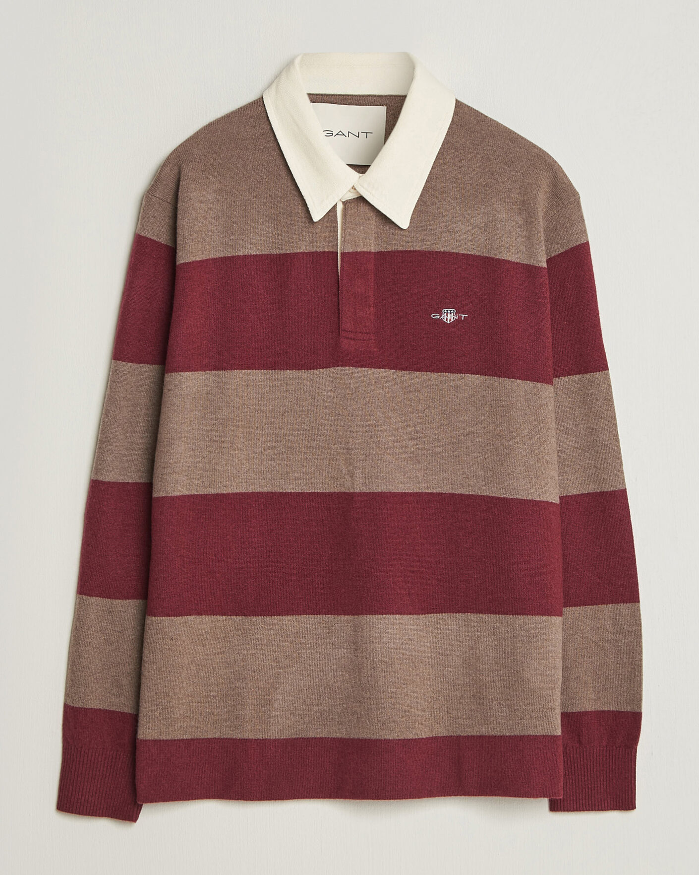 Mies | Puserot | Gant | Lambswool Barstriped Rugger Deep Grape Wine