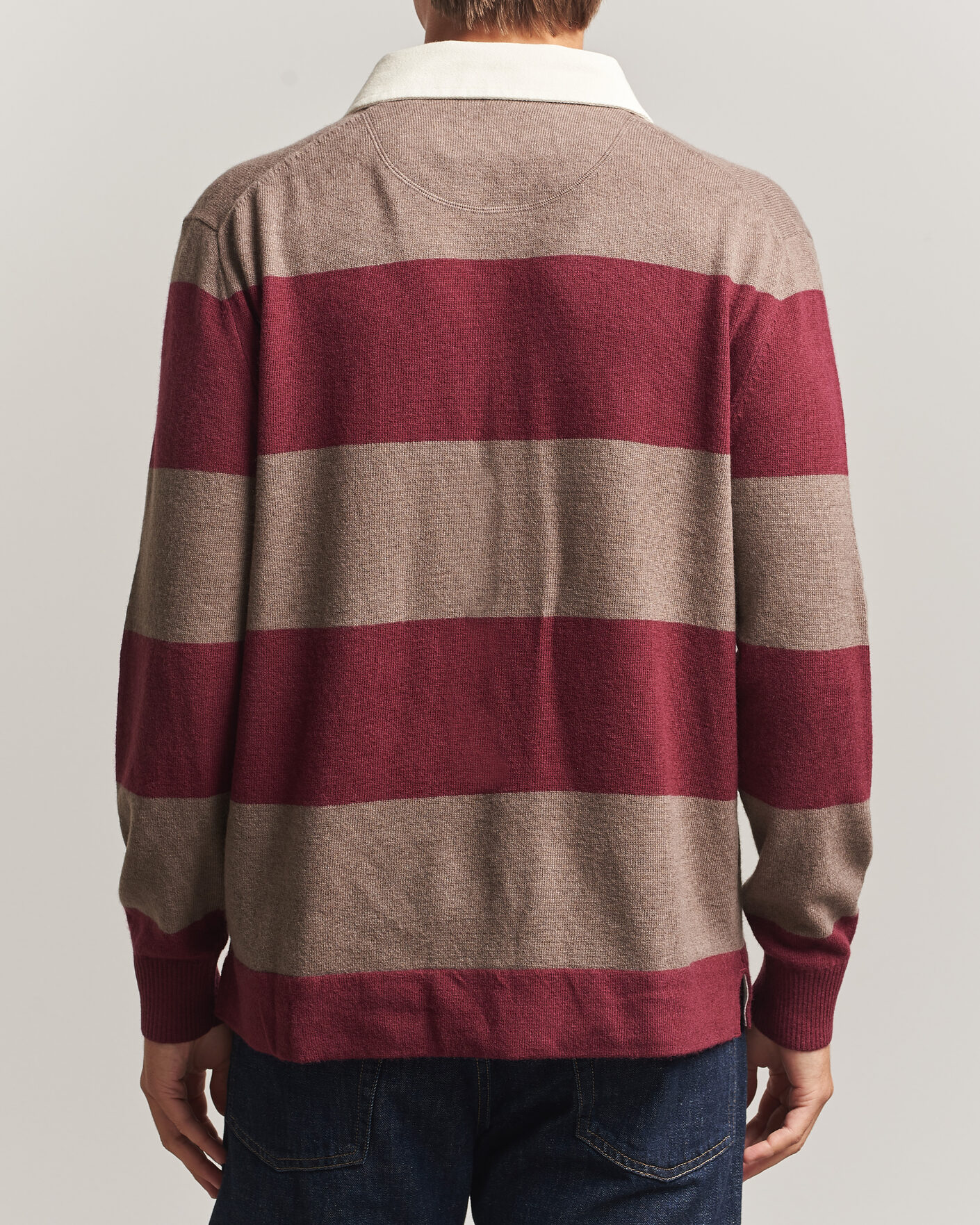 Mies | Puserot | Gant | Lambswool Barstriped Rugger Deep Grape Wine