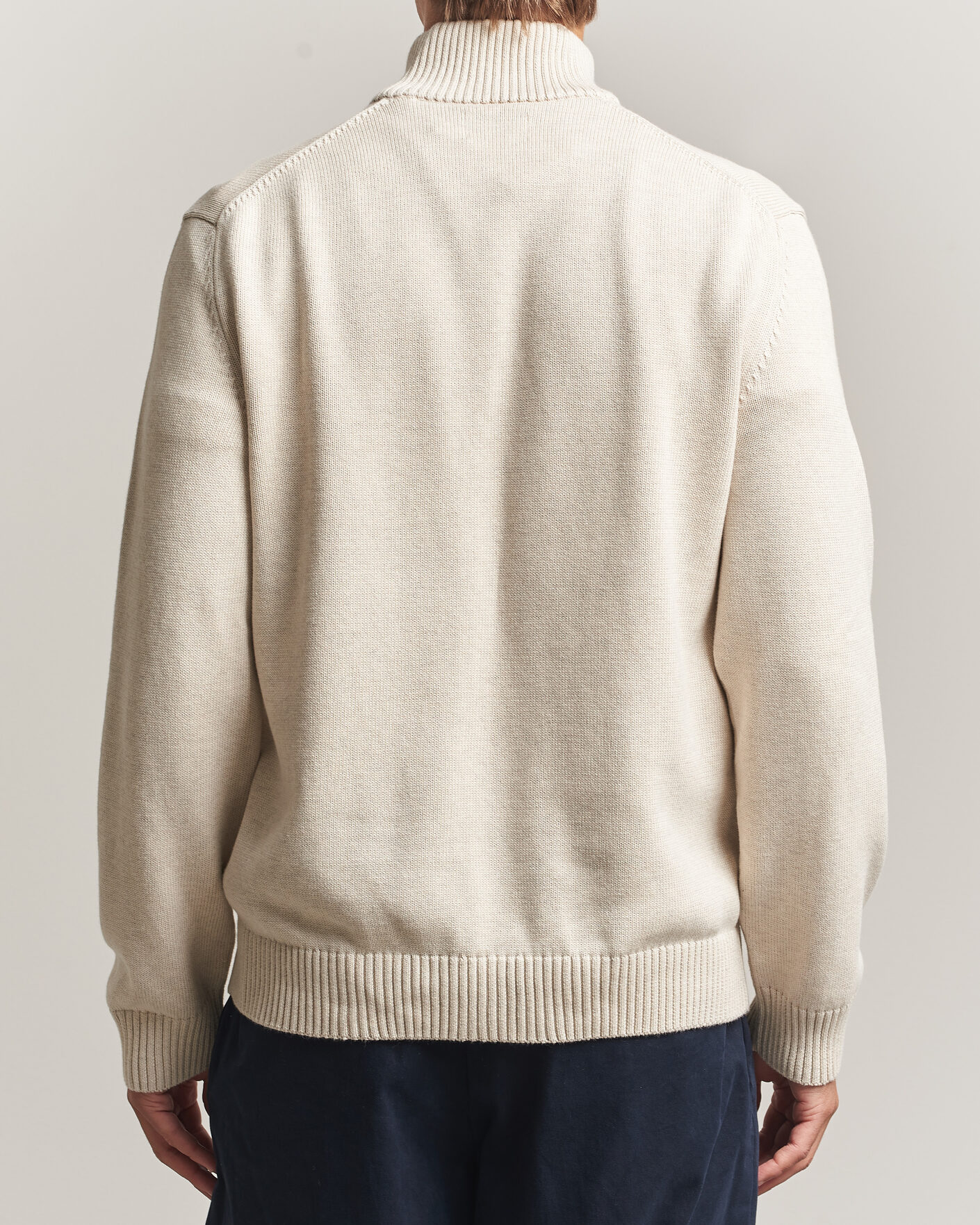Mies | Puserot | Gant | Casual Cotton Half Zip Seed Melange