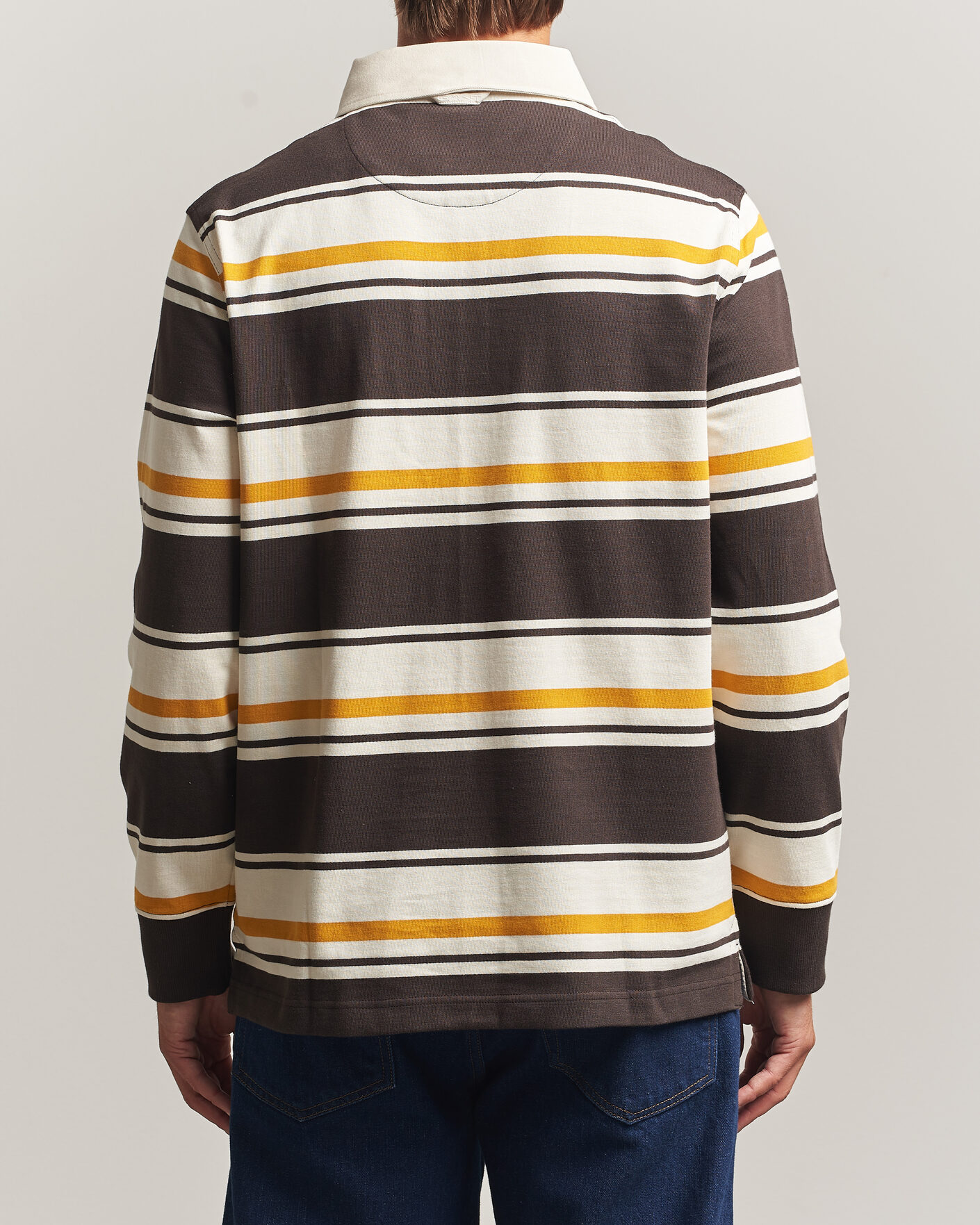 Mies | Puserot | Gant | Striped Heavy Rugger Charred Wood Brown