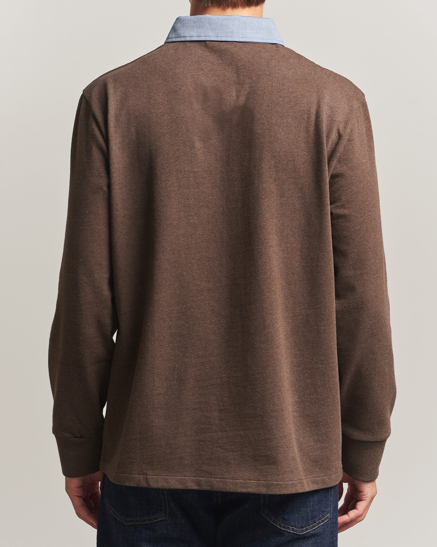 Mies | Puserot | Gant | Chambray Solid Heavy Rugger Black Brown Melange