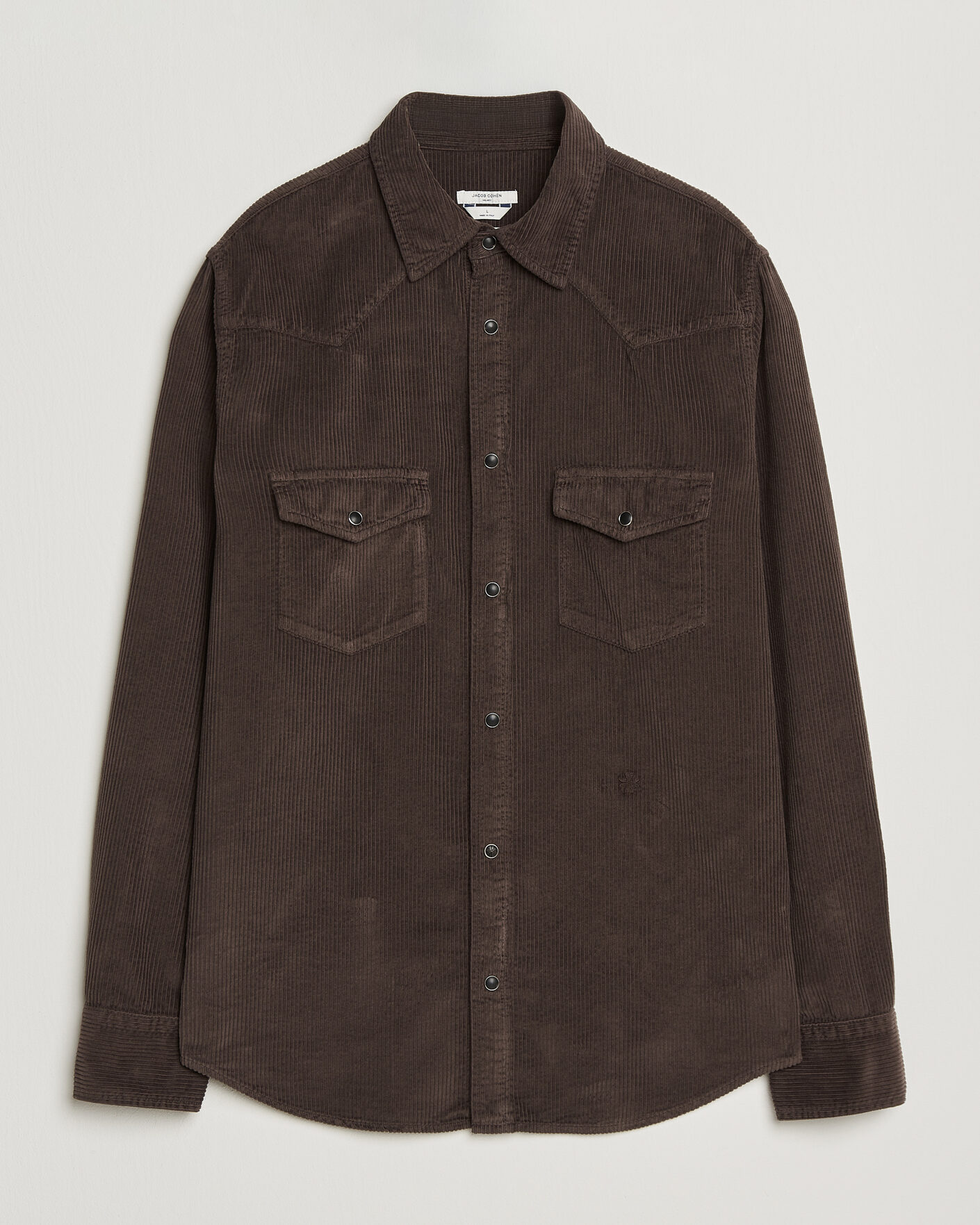 Mies | Kauluspaidat | Jacob Cohën | Cord Pocket Overshirt Brown