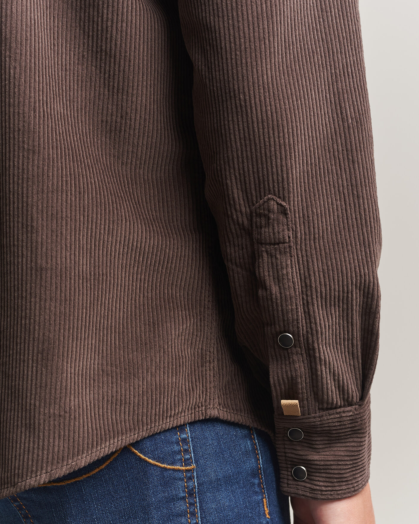 Mies | Kauluspaidat | Jacob Cohën | Cord Pocket Overshirt Brown