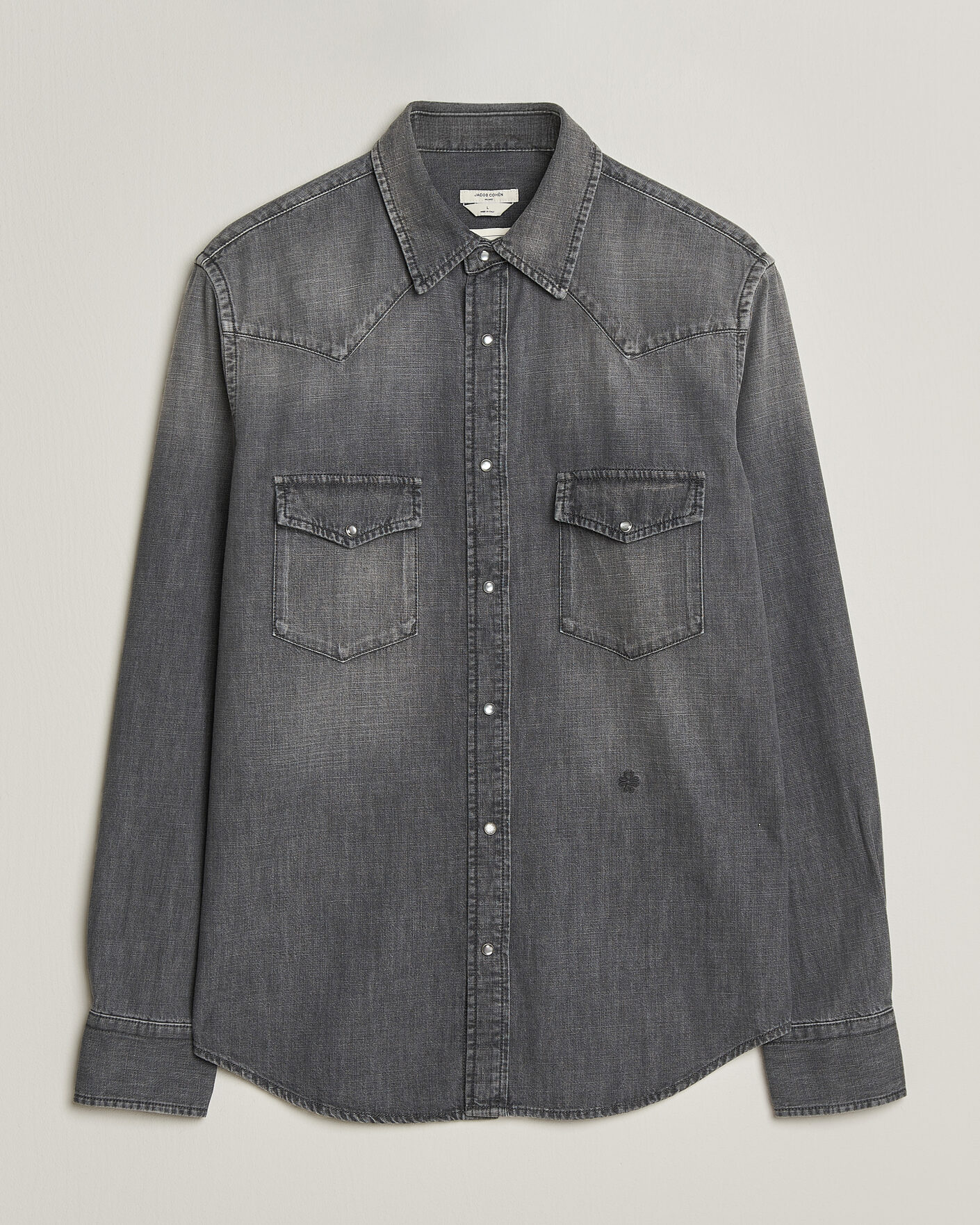 Mies | Kauluspaidat | Jacob Cohën | Denim Western Pocket Overshirt Grey
