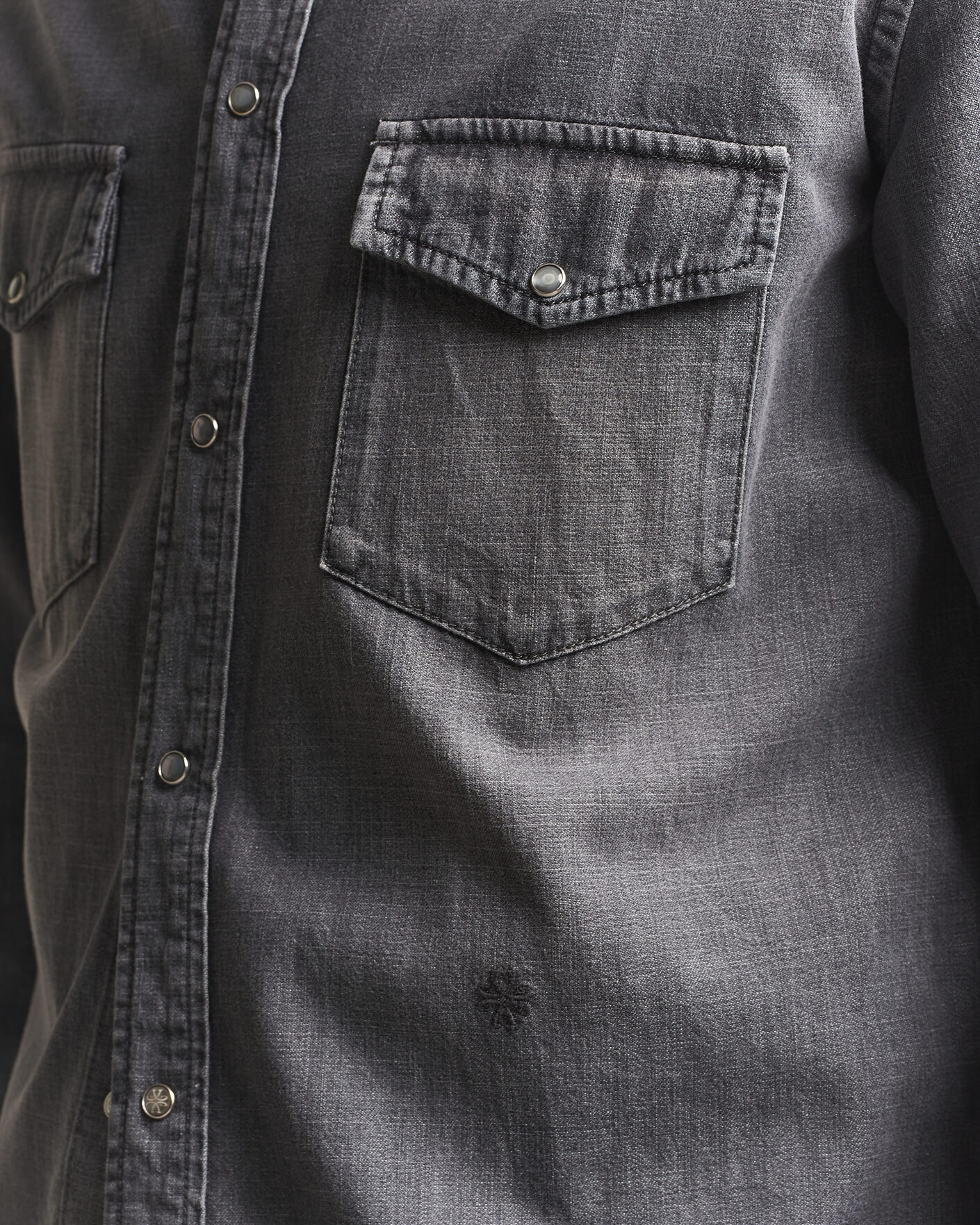 Mies | Kauluspaidat | Jacob Cohën | Denim Western Pocket Overshirt Grey
