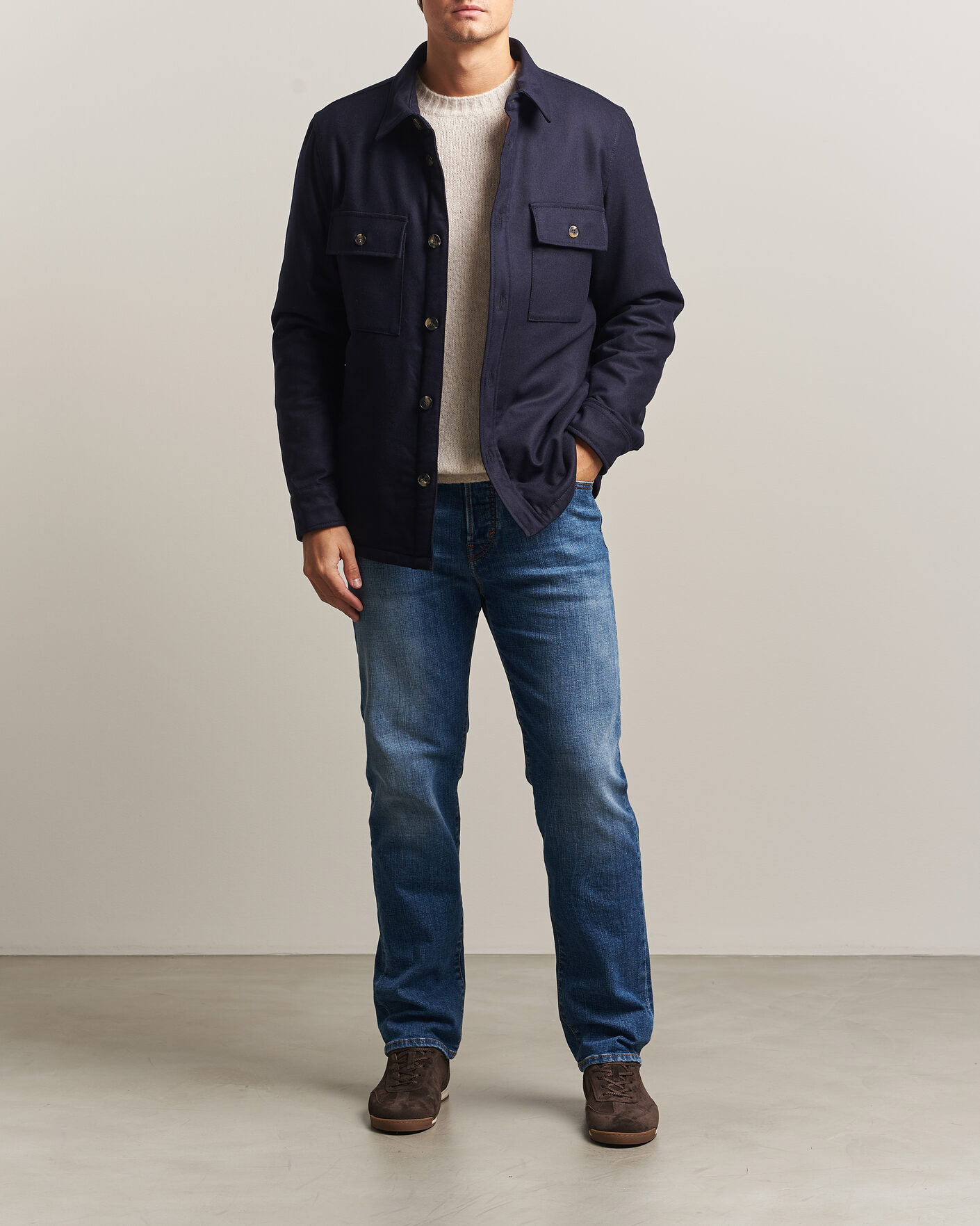 Mies | Farkut | Jacob Cohën | Edos Regular Straight Fit Jeans Mid Blue