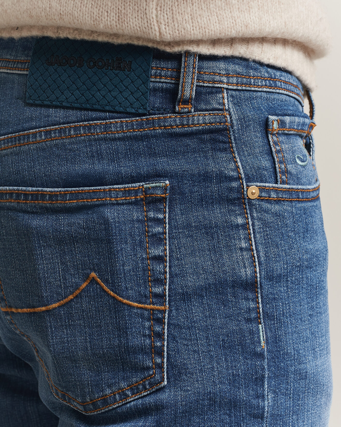 Mies | Farkut | Jacob Cohën | Edos Regular Straight Fit Jeans Mid Blue