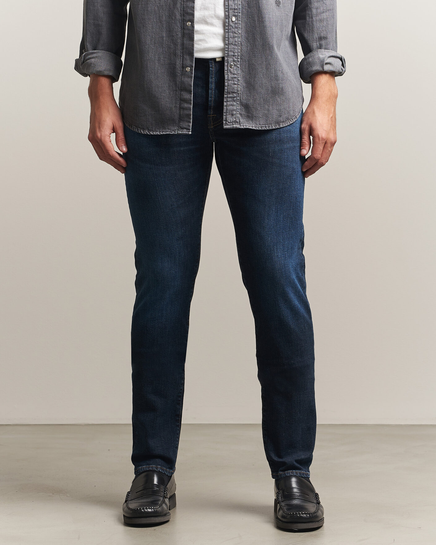 Mies | Farkut | Jacob Cohën | Bard Slim Fit Apres Ski Patch Stretch Jeans Blue