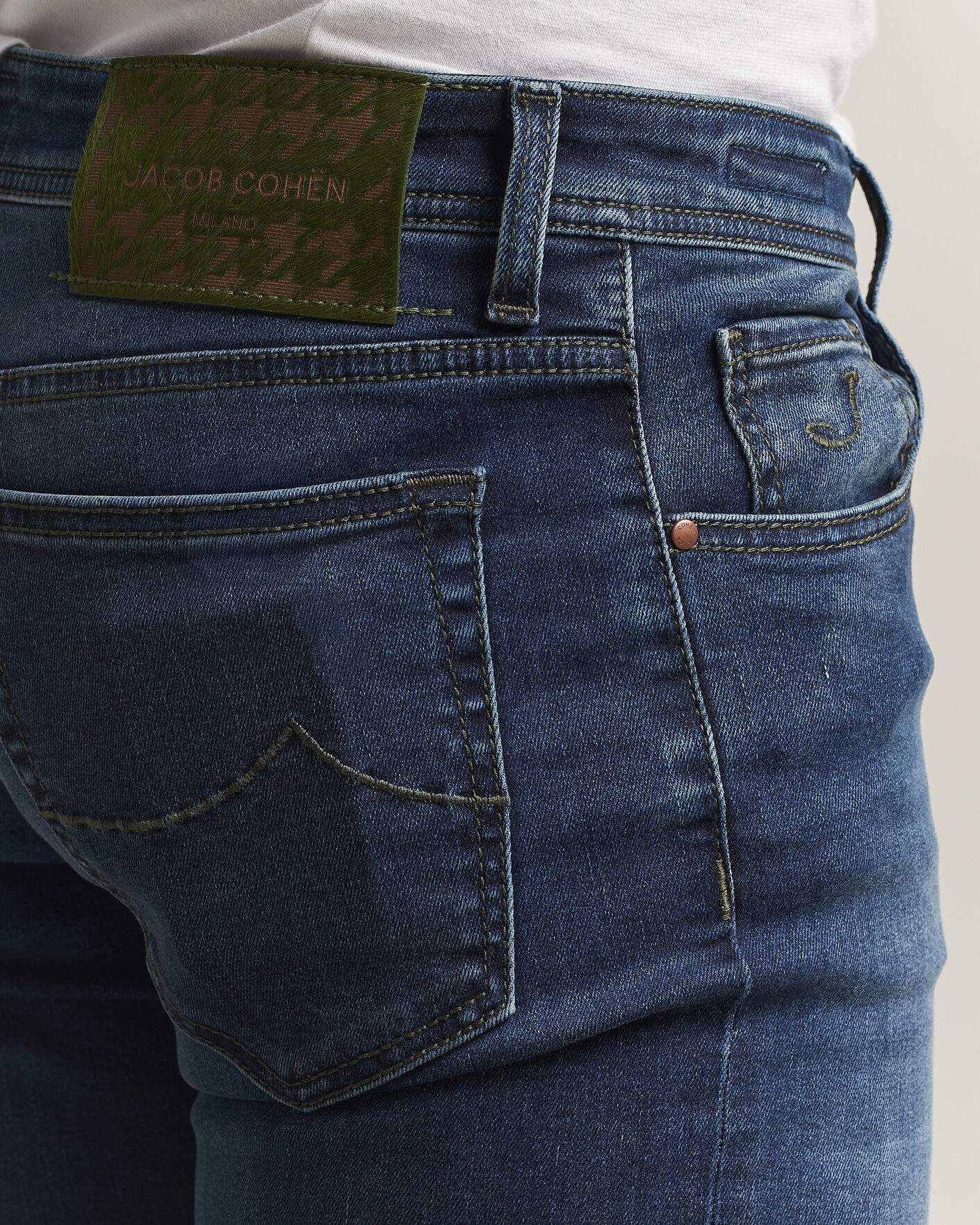 Mies | Farkut | Jacob Cohën | Bard Slim Fit Stretch Jeans Mid Blue