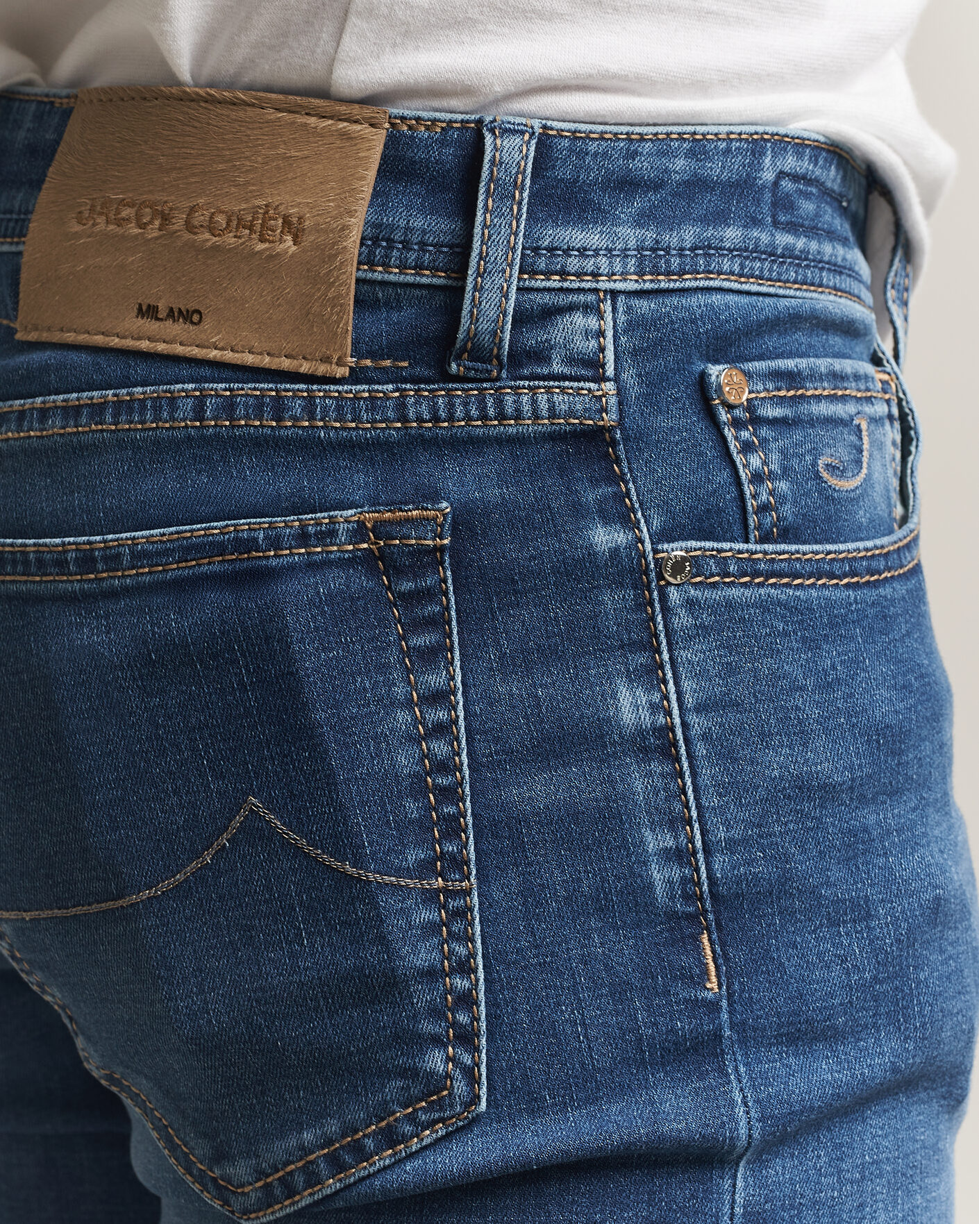 Mies | Farkut | Jacob Cohën | Bard Fast Slim Fit Stretch Jeans Mid Blue