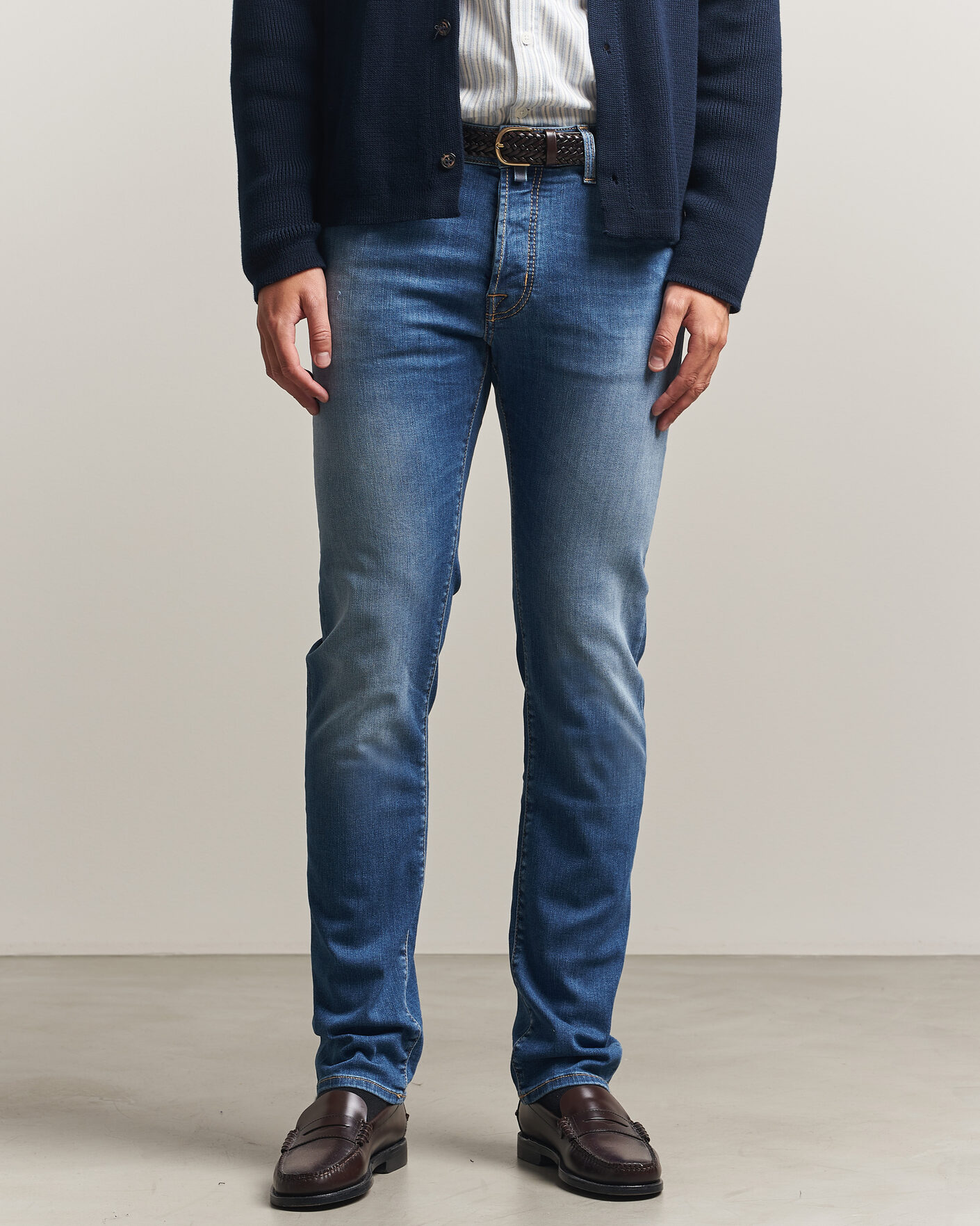 Mies | Farkut | Jacob Cohën | Bard Slim Fit Stretch Jeans Light Blue