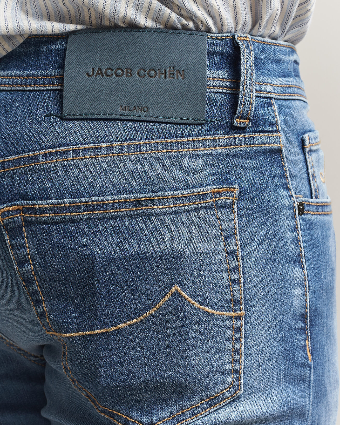 Mies | Farkut | Jacob Cohën | Bard Slim Fit Stretch Jeans Light Blue