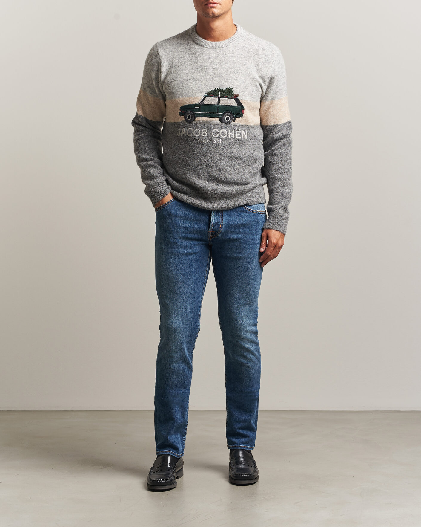 Mies | Farkut | Jacob Cohën | Nick F1 Slim Fit Stretch Jeans Light Blue