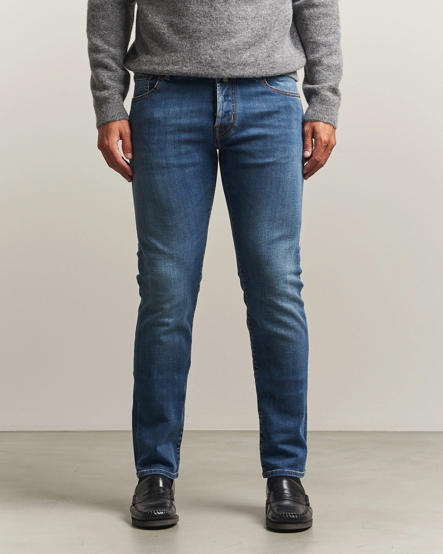 Mies | Farkut | Jacob Cohën | Nick F1 Slim Fit Stretch Jeans Light Blue