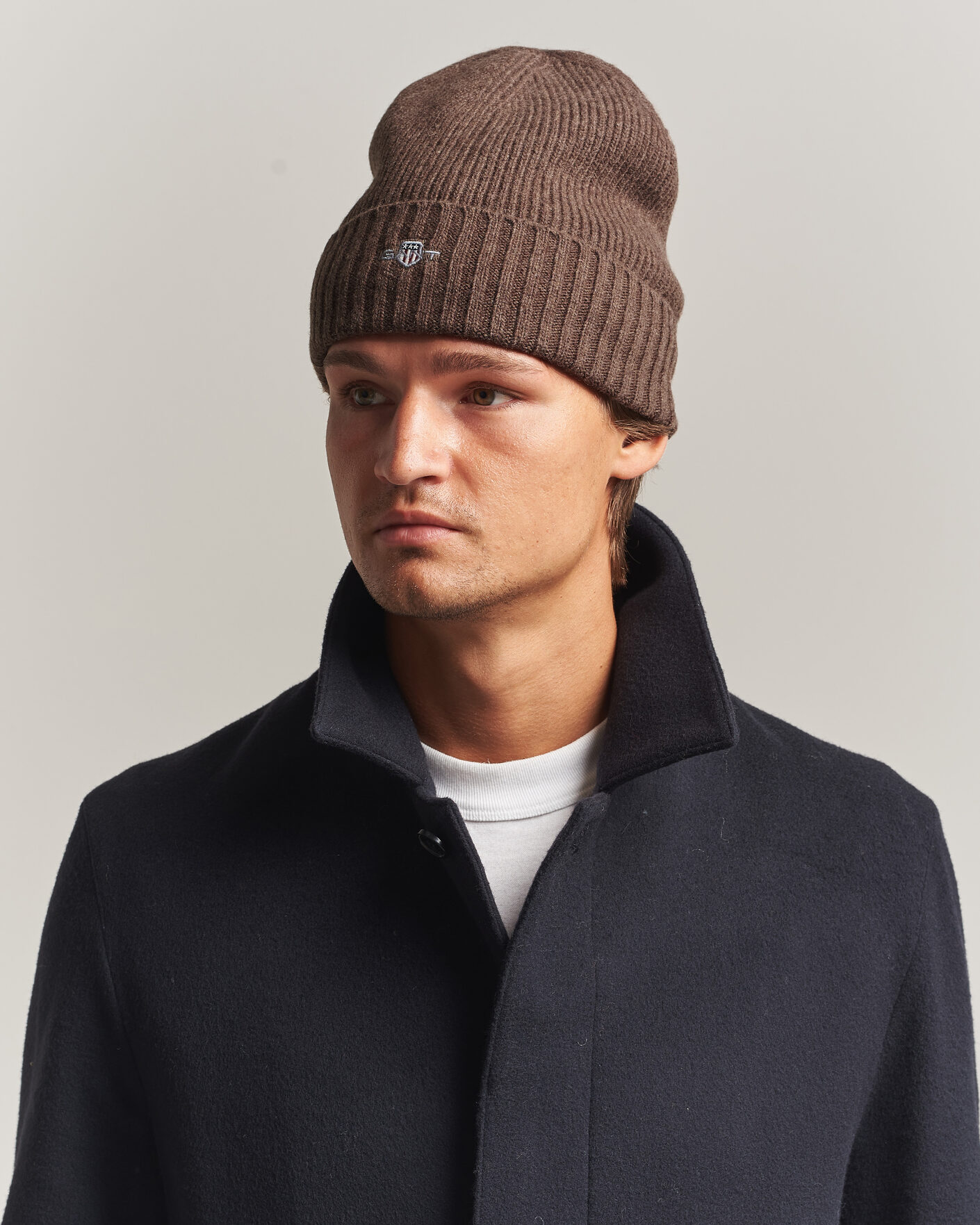 Mies | Pipot | Gant | Wool Beanie Shadow Brown