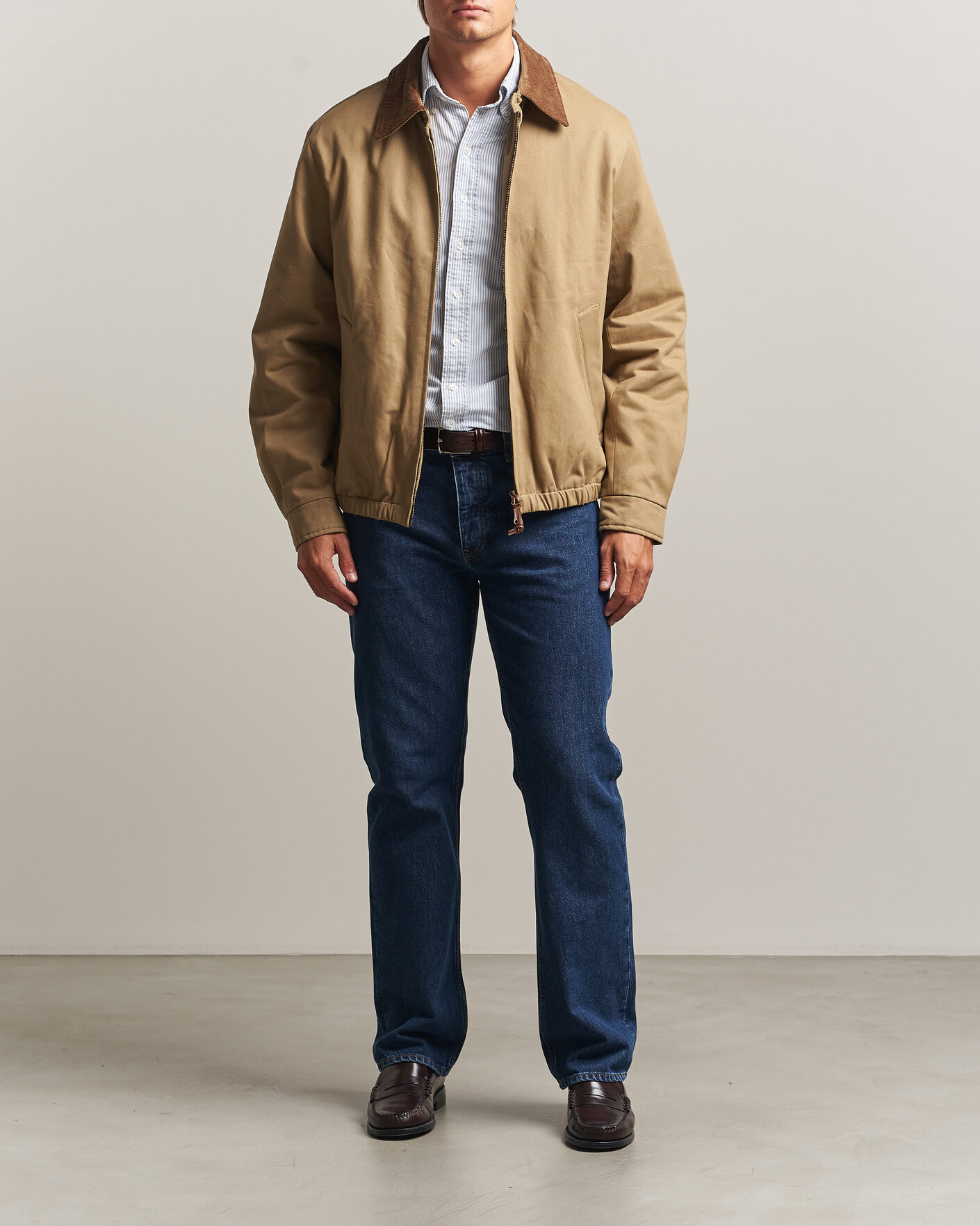 Mies | Takit | Gant | Moleskin Harrington Jacket Light Taupe