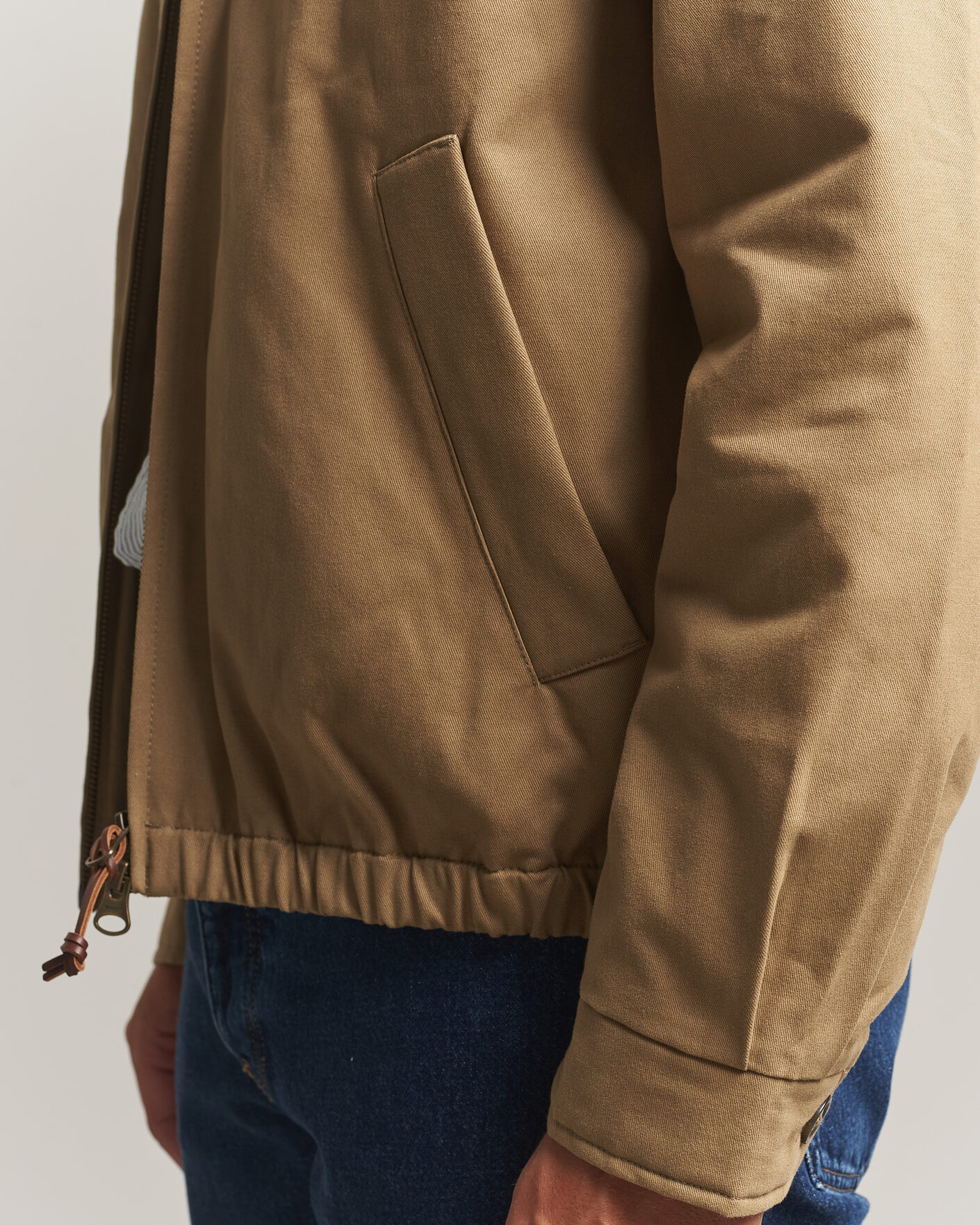 Mies | Takit | Gant | Moleskin Harrington Jacket Light Taupe