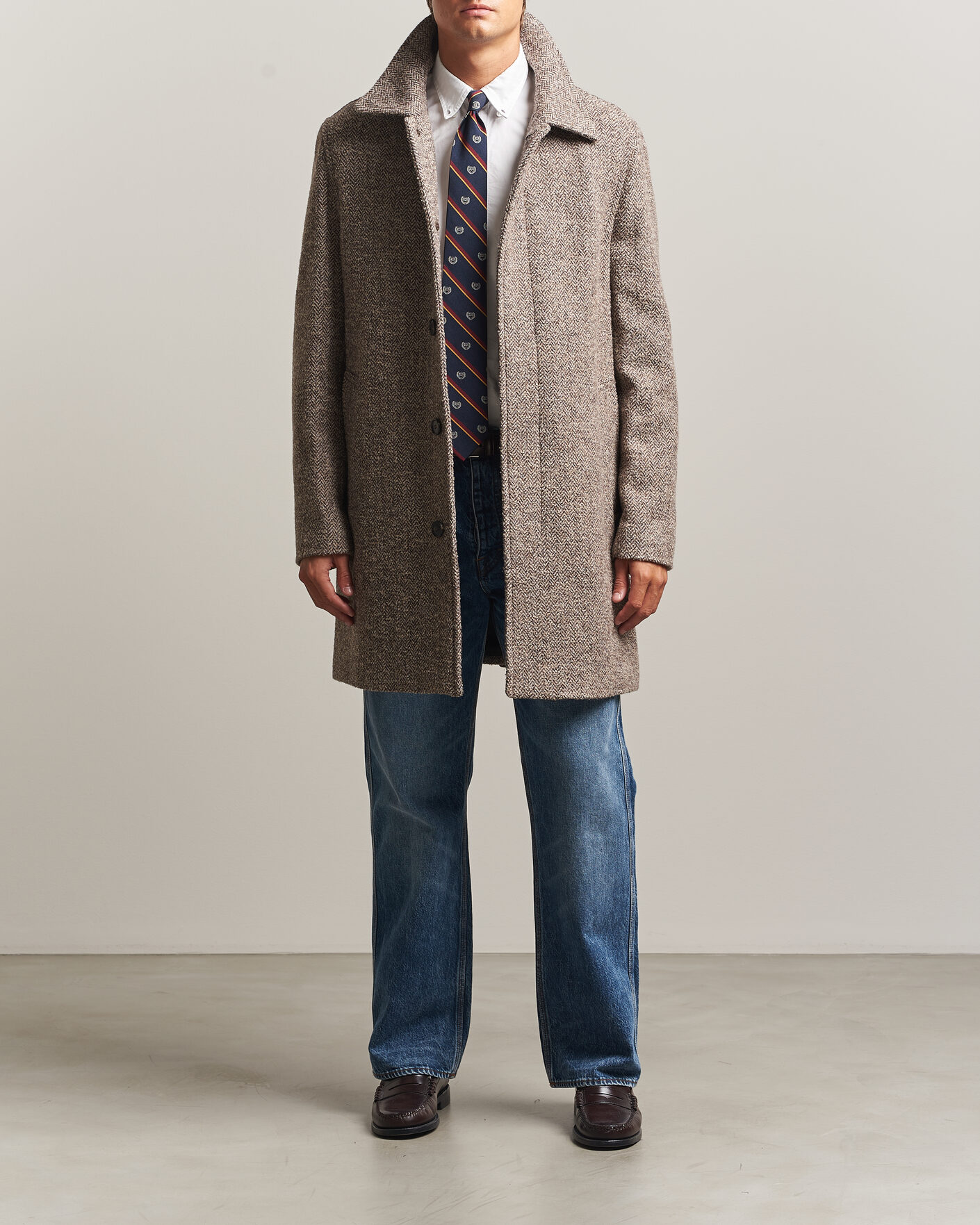 Mies | Takit | Gant | Wool Car Coat Mist Taupe
