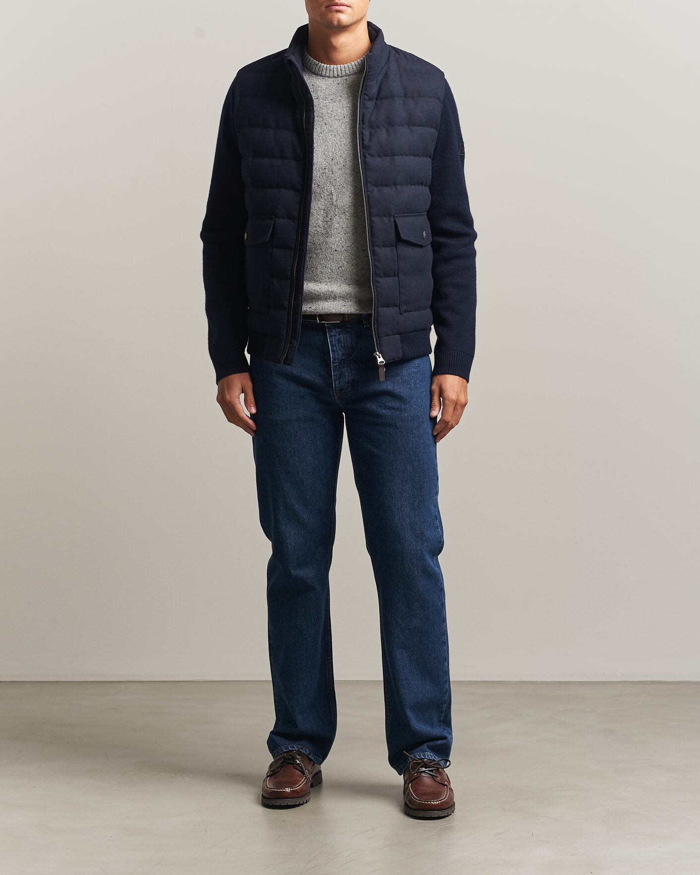 Mies | Takit | Gant | Padded Hybrid Flannel Jacket Evening Blue