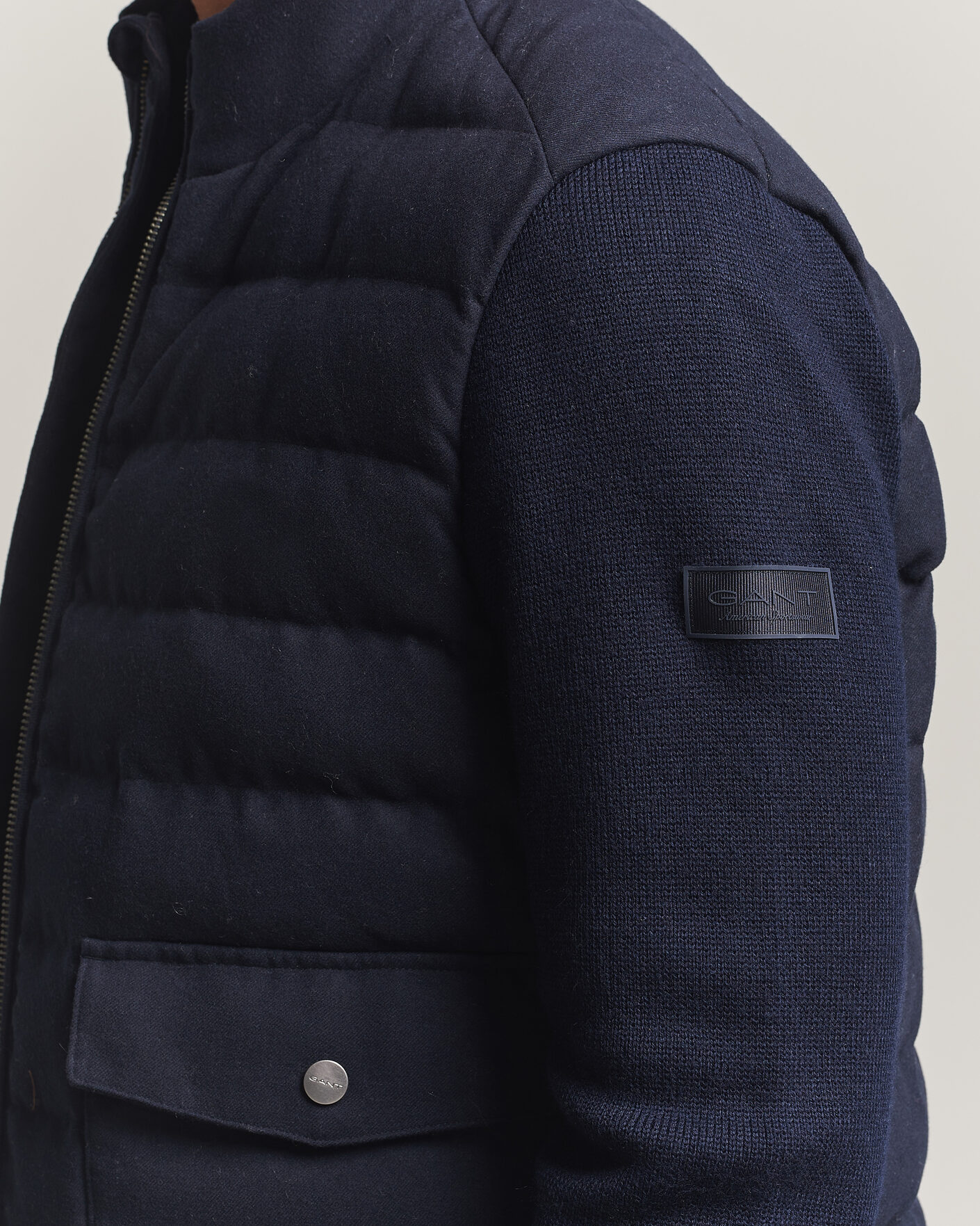 Mies | Takit | Gant | Padded Hybrid Flannel Jacket Evening Blue