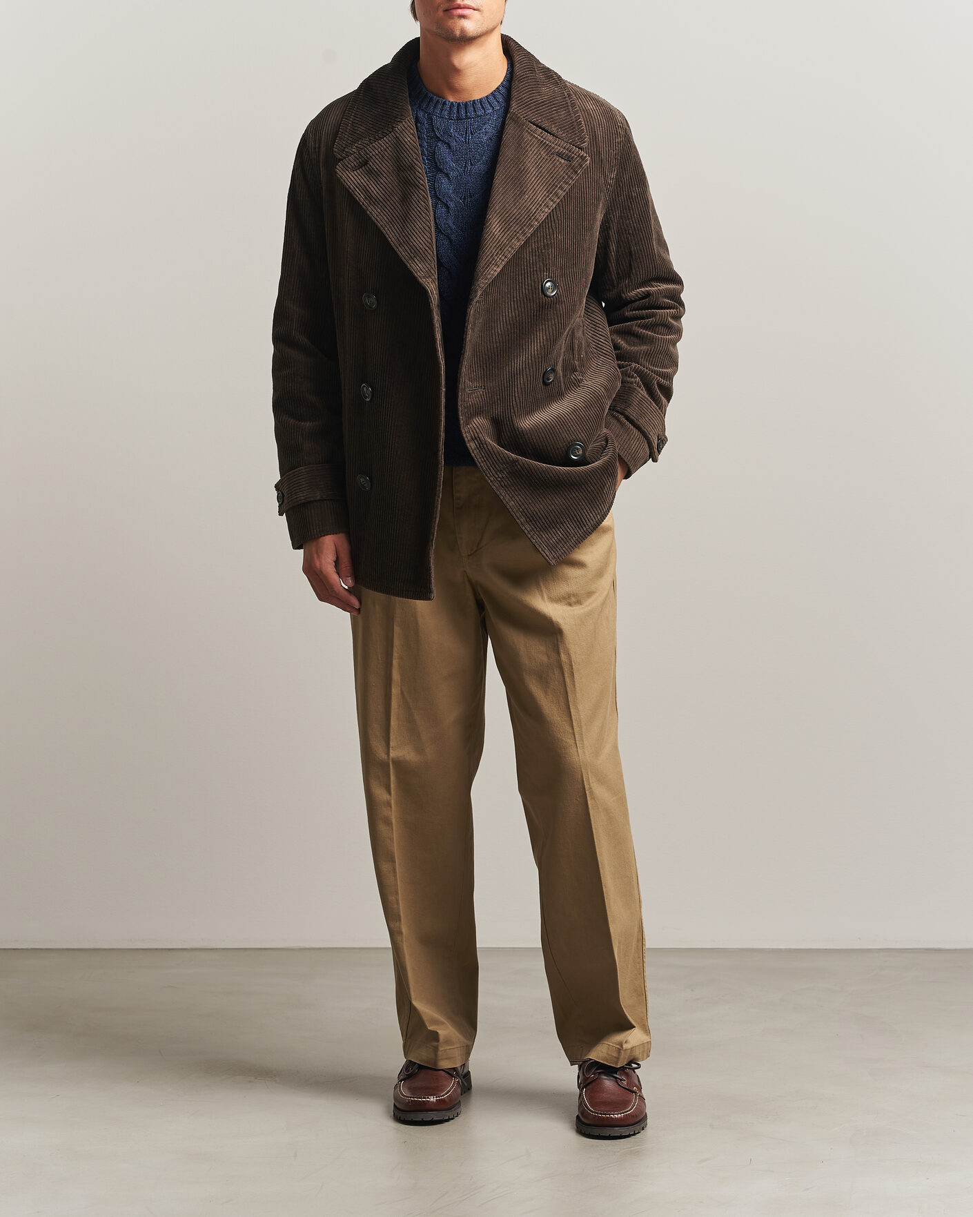 Mies | Takit | Gant | Corduroy Peacoat Black Brown