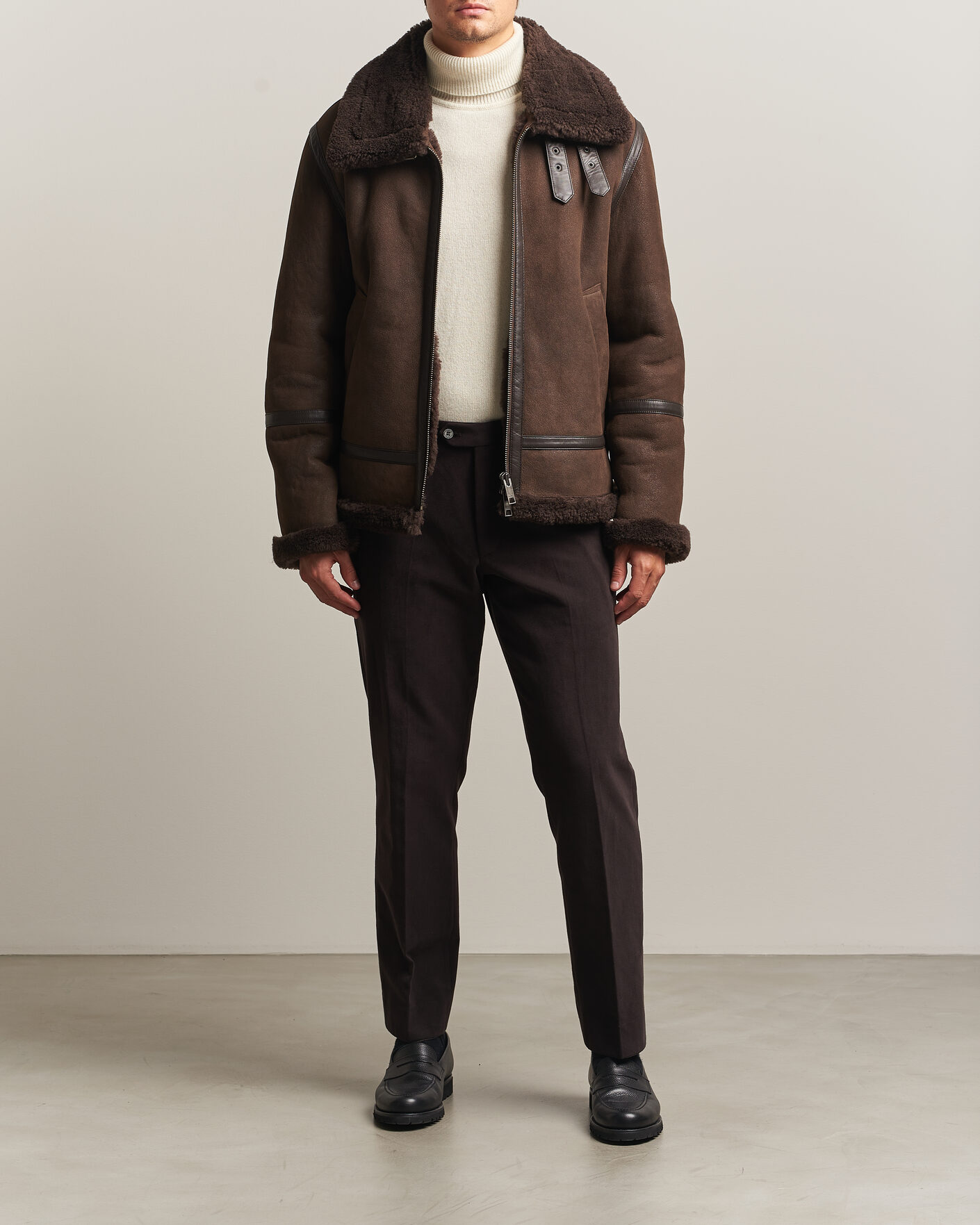 Mies | Takit | Gant | Classic Shearling Jacket Black Brown