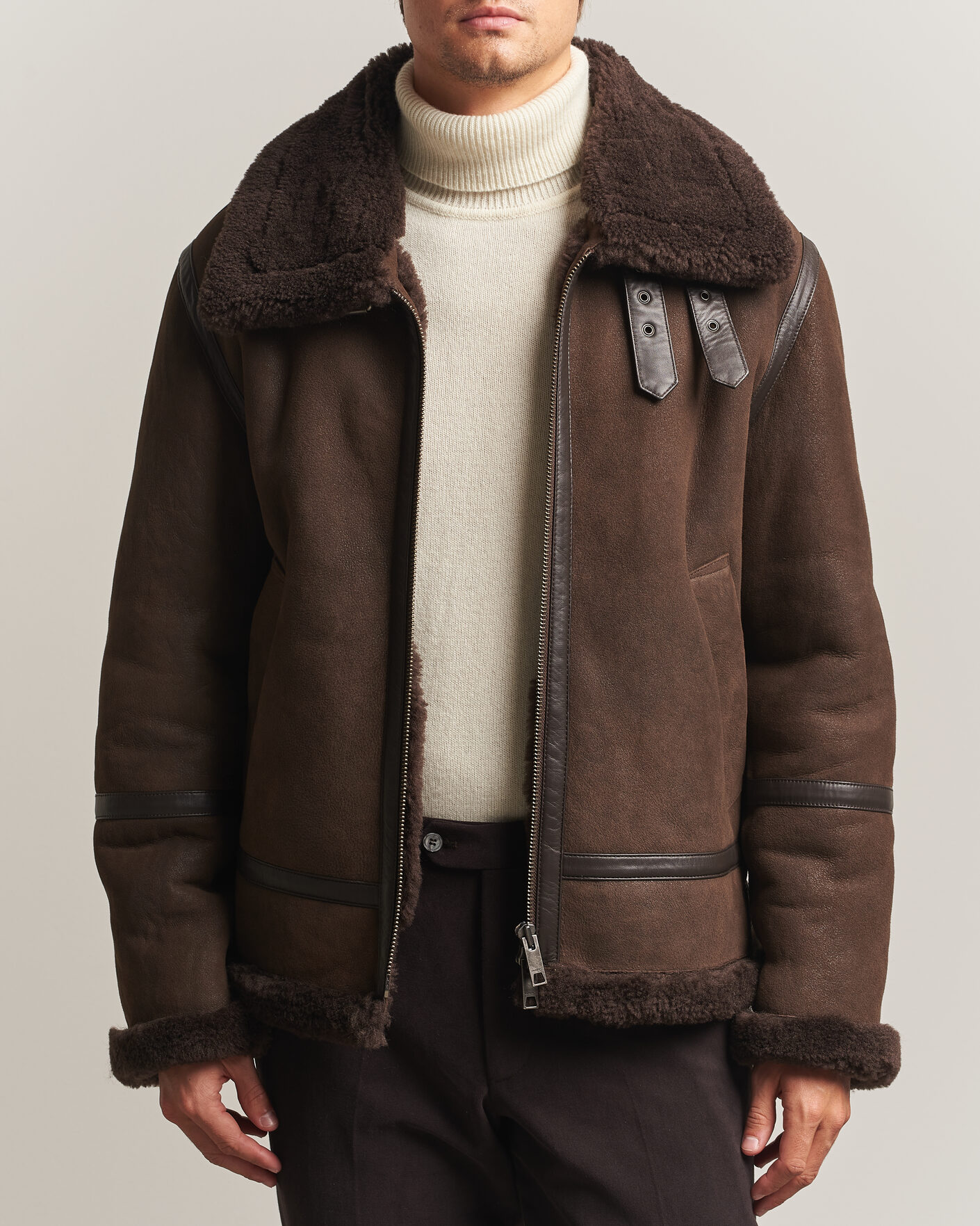 Mies | Takit | Gant | Classic Shearling Jacket Black Brown