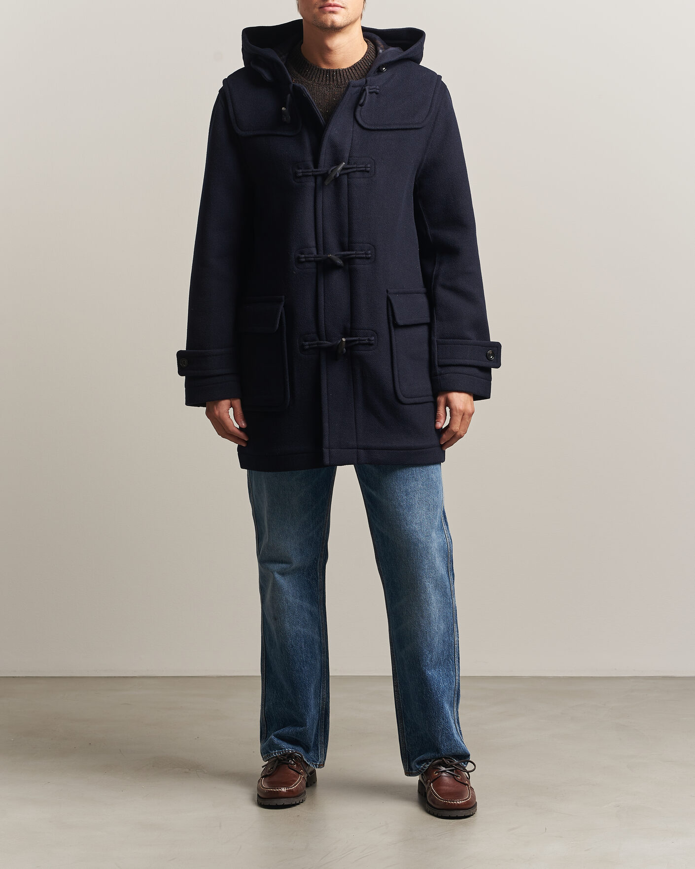 Mies | Takit | Gant | Classic Wool Duffle Coat Evening Blue