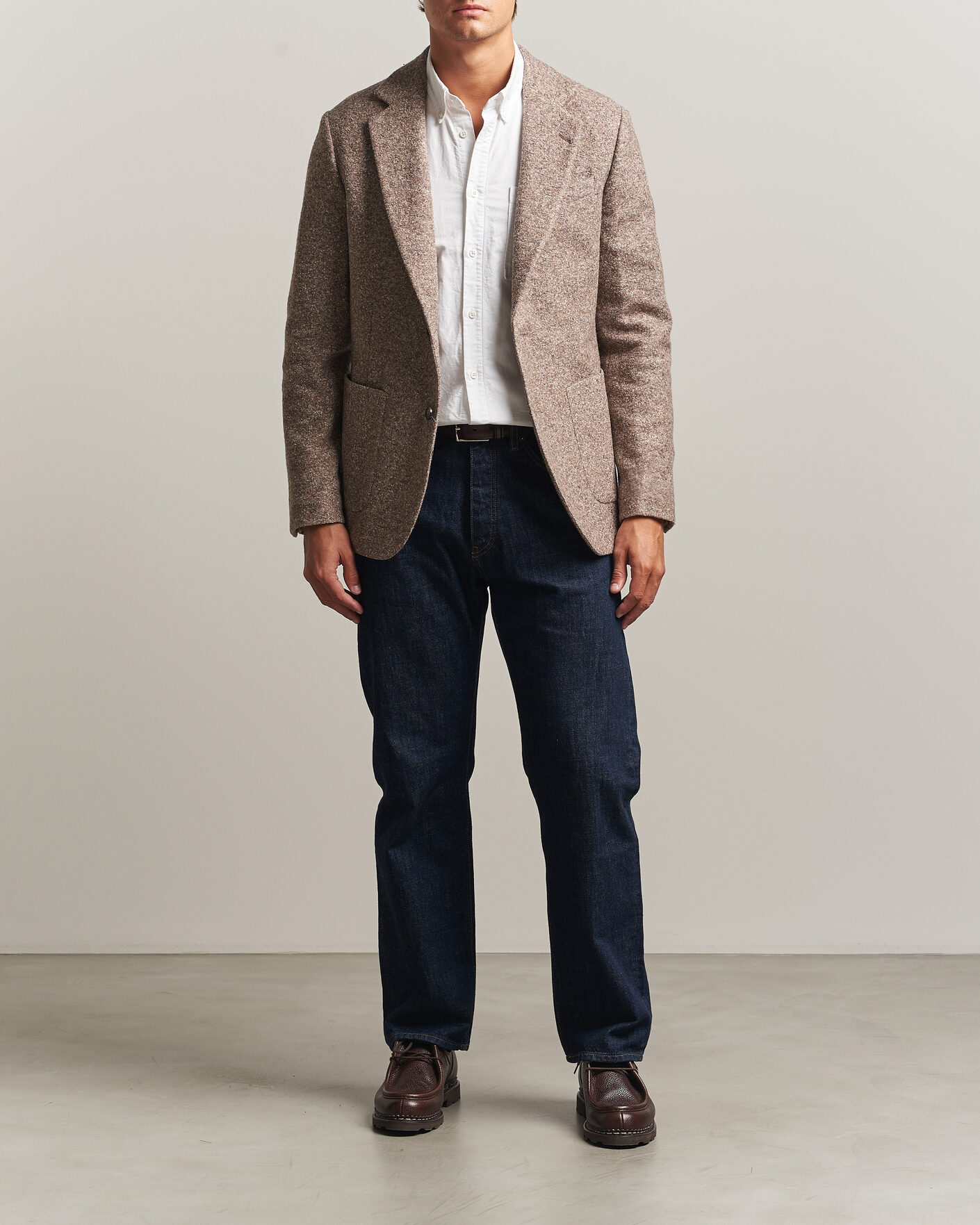 Mies | Pikkutakit | Gant | Wool/Silk Jersey Blazer Clay Beige
