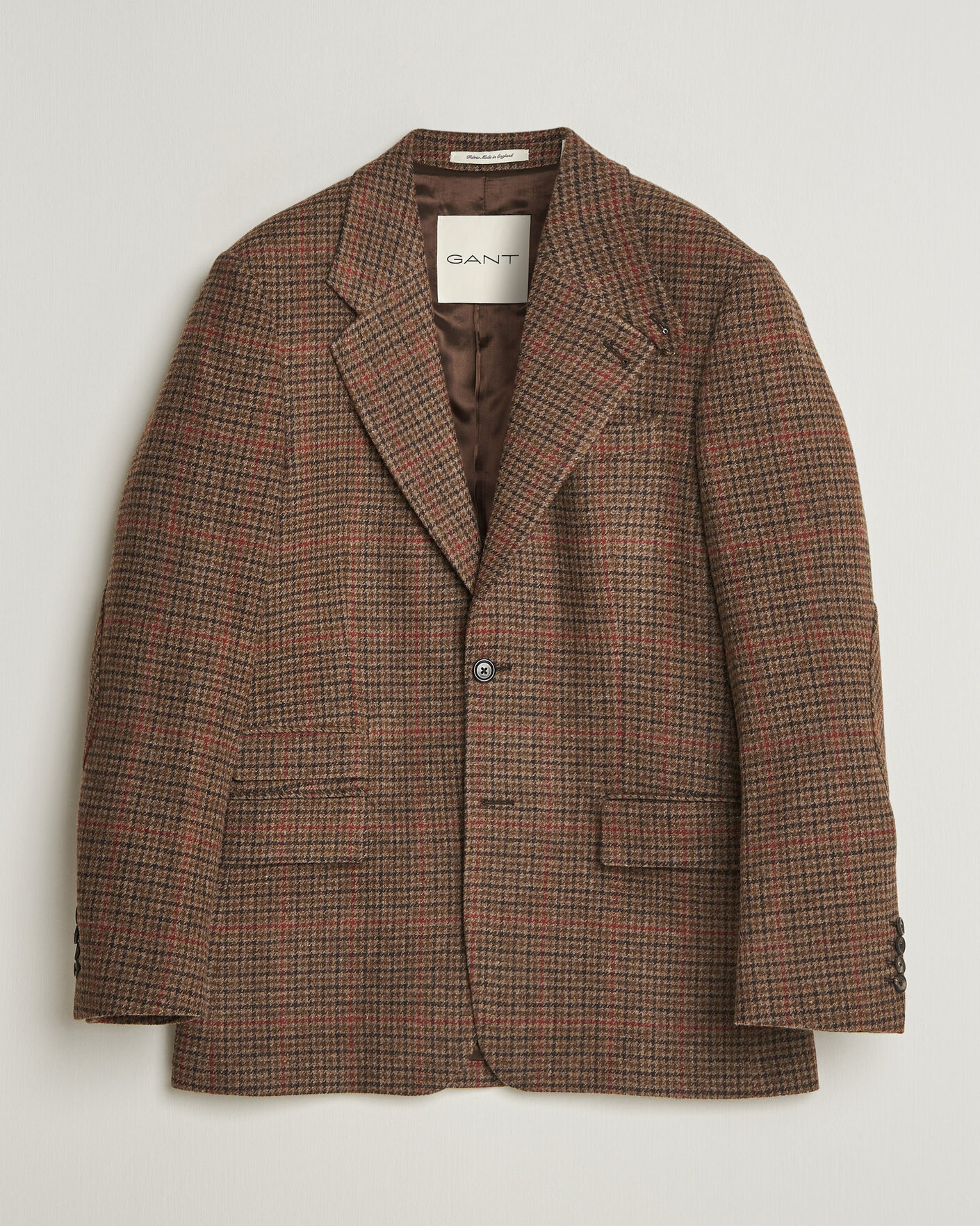 Mies | Takit | Gant | British Tweed Blazer Shadow Brown