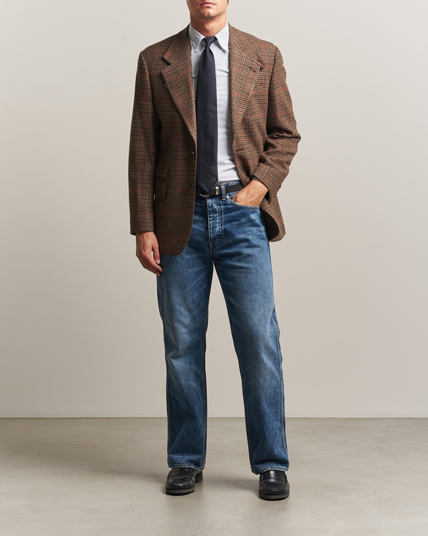 Mies | Takit | Gant | British Tweed Blazer Shadow Brown