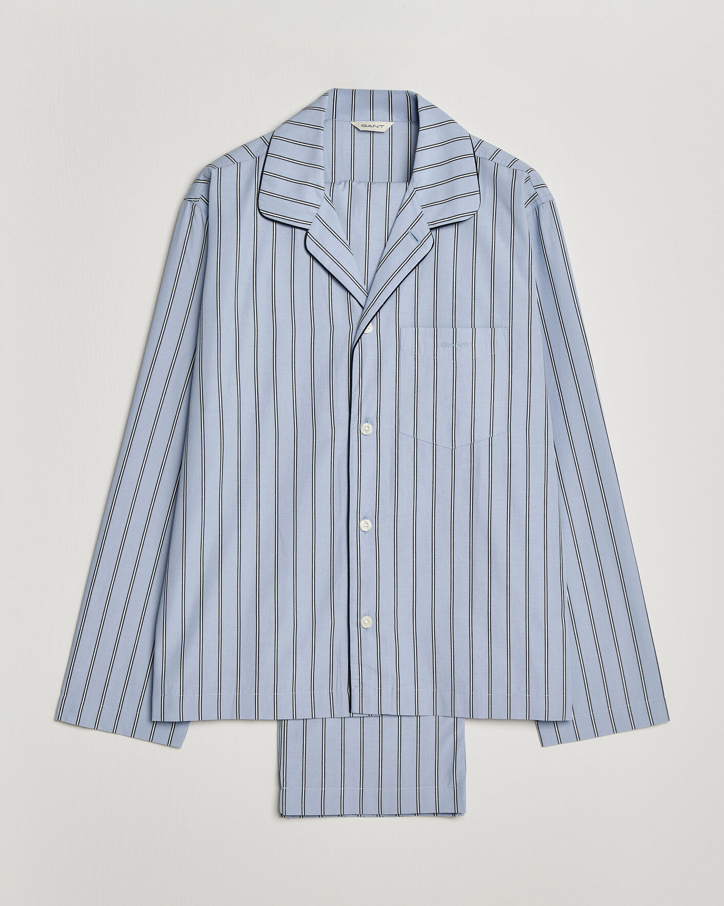Mies | Yöpuvut ja kylpytakit | Gant | Poplin Striped Pyjama Set Light Blue