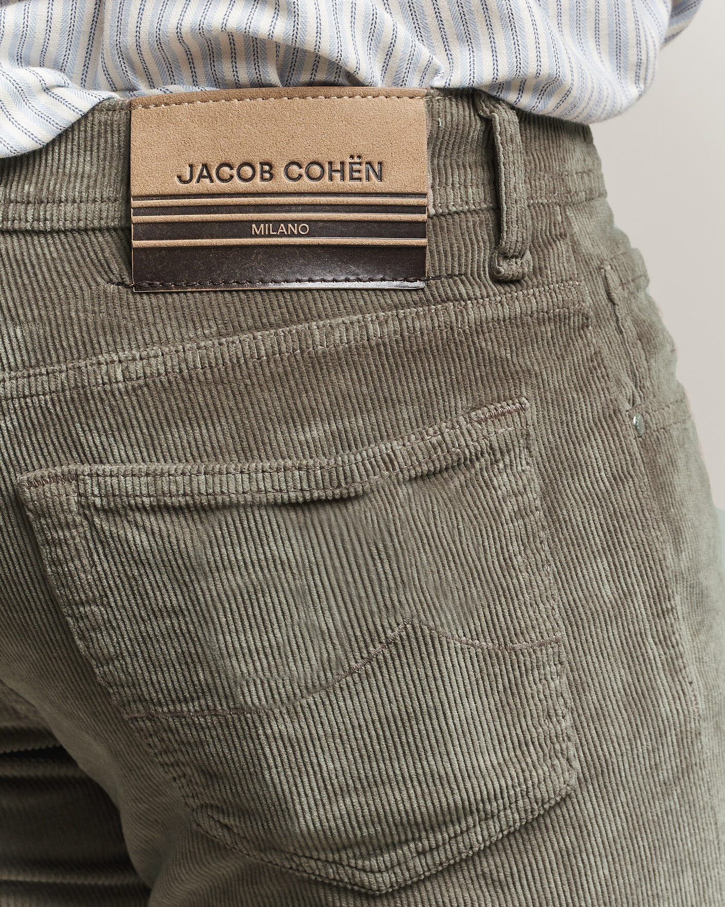 Mies | Housut | Jacob Cohën | Bard 5-Pocket Medium Corduroy Trousers Taupe