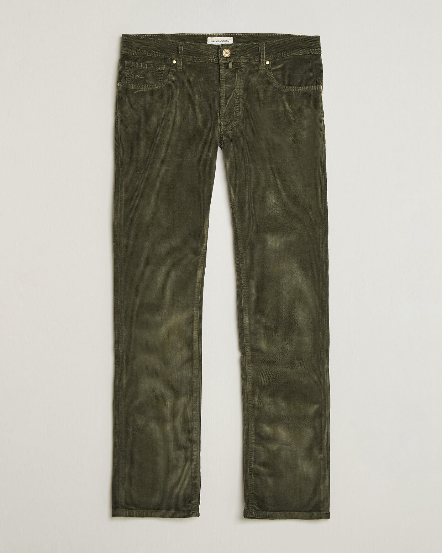 Mies | Housut | Jacob Cohën | Bard 5-Pocket Medium Corduroy Trousers Green