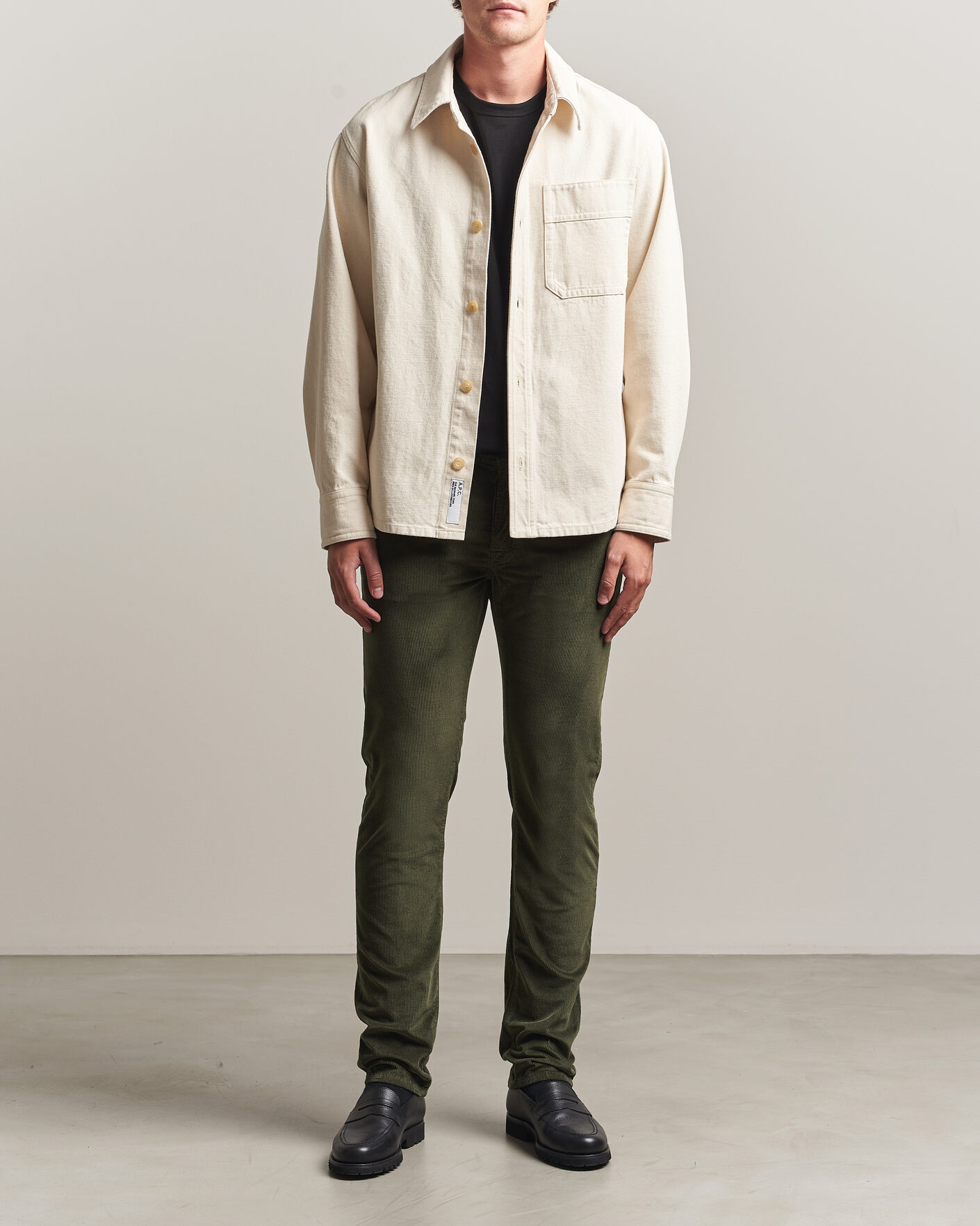 Mies | Housut | Jacob Cohën | Bard 5-Pocket Medium Corduroy Trousers Green