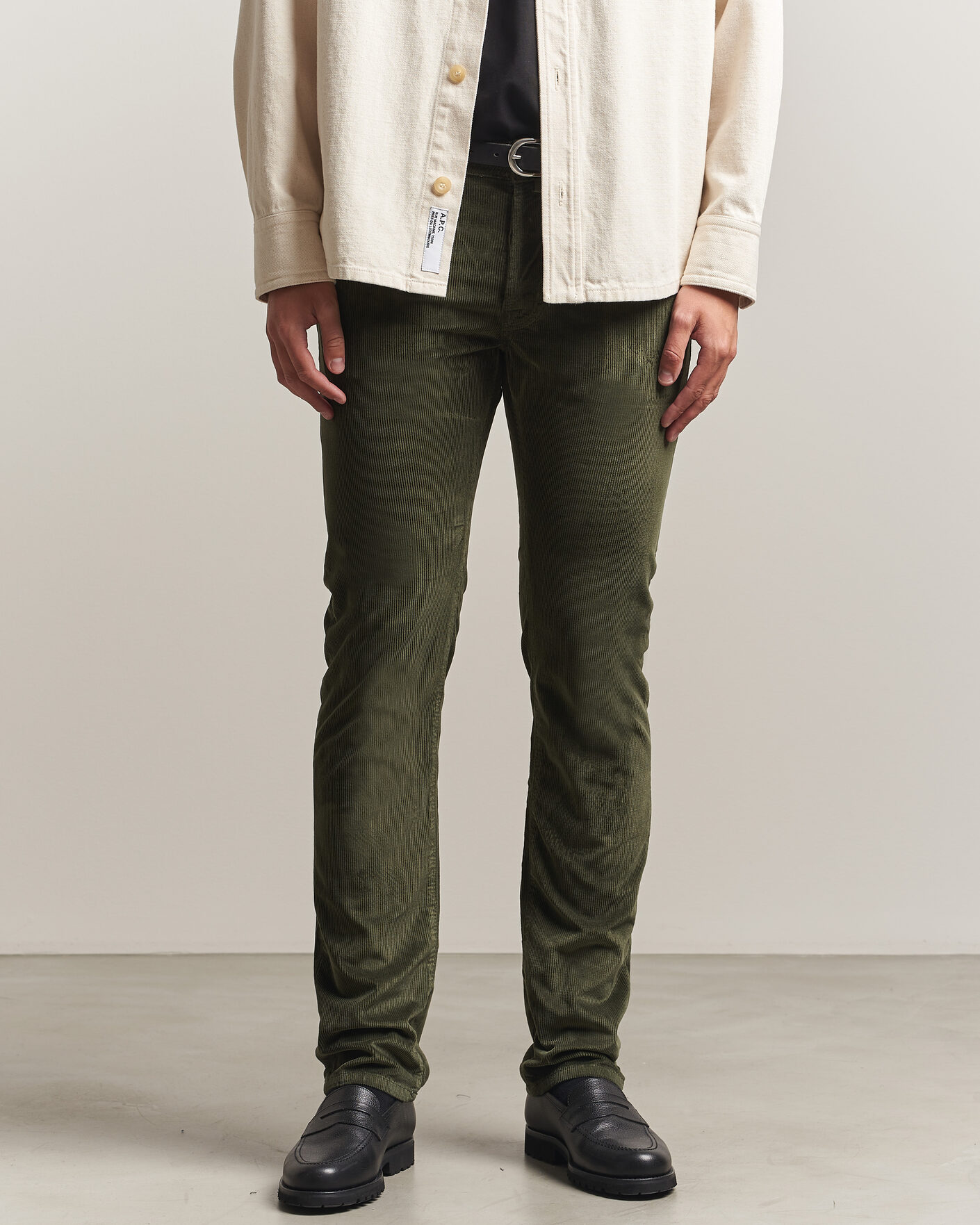 Mies | Housut | Jacob Cohën | Bard 5-Pocket Medium Corduroy Trousers Green