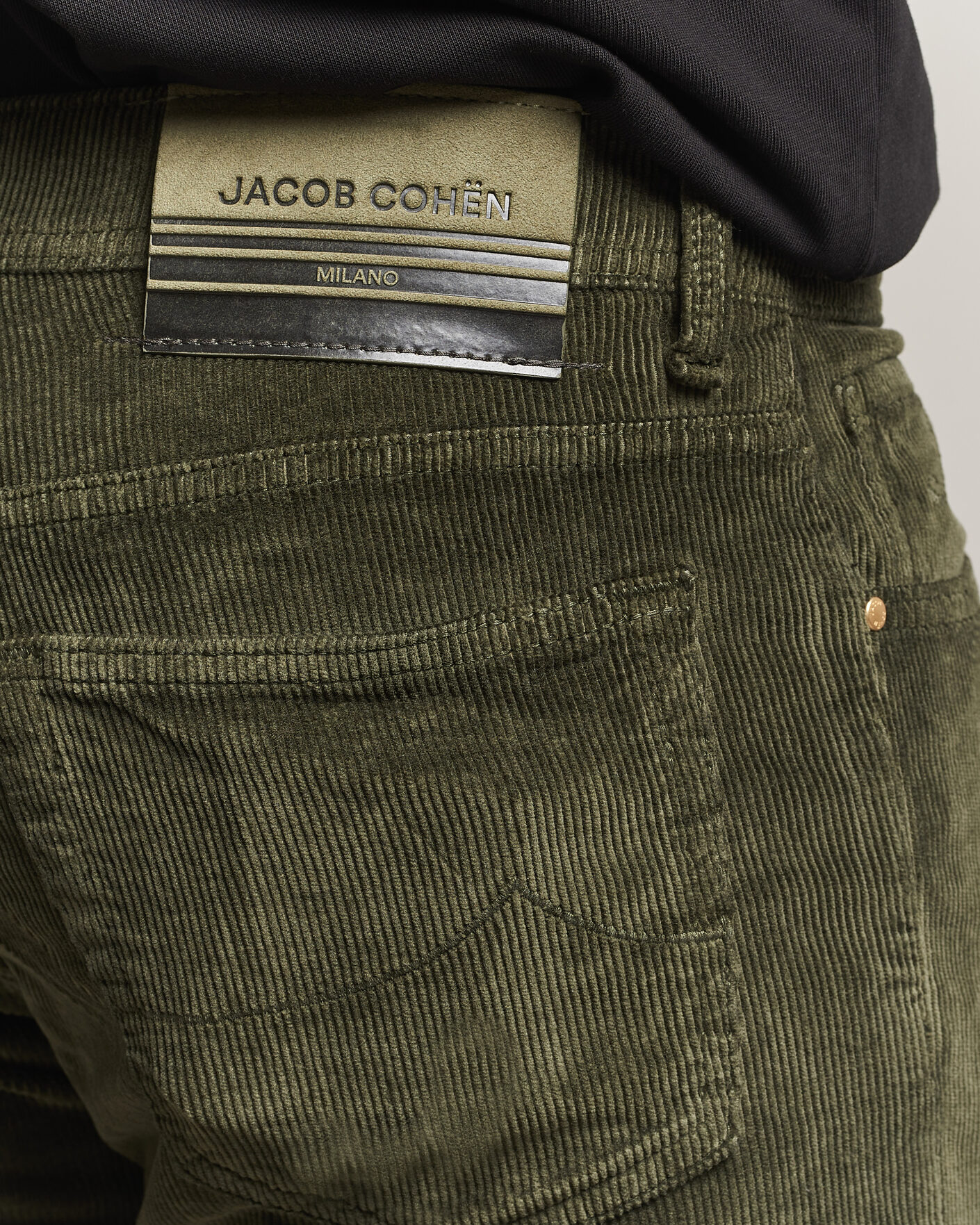 Mies | Housut | Jacob Cohën | Bard 5-Pocket Medium Corduroy Trousers Green
