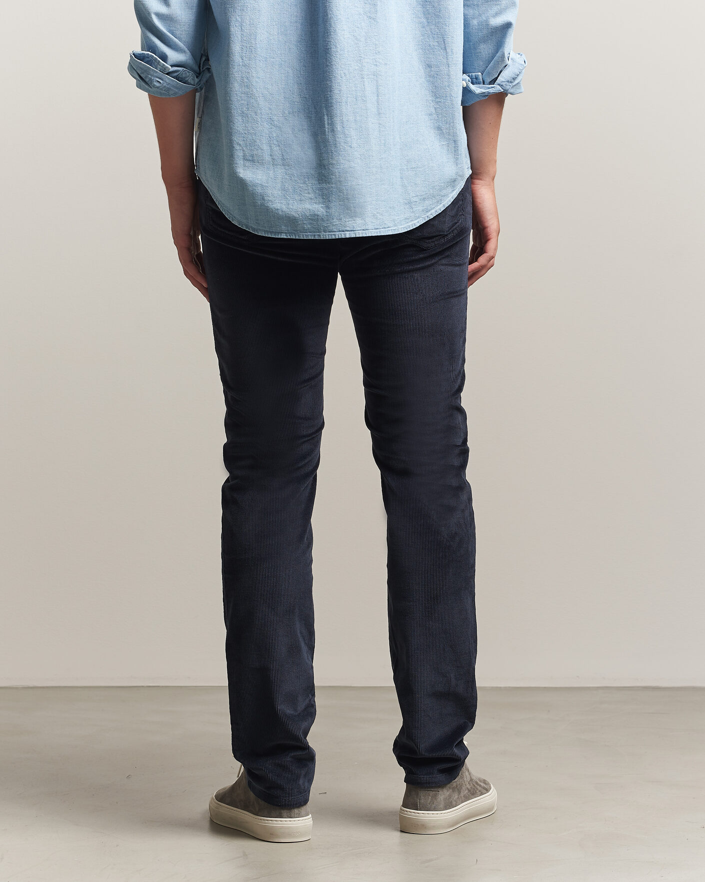 Mies | Housut | Jacob Cohën | Bard 5-Pocket Medium Corduroy Trousers Navy