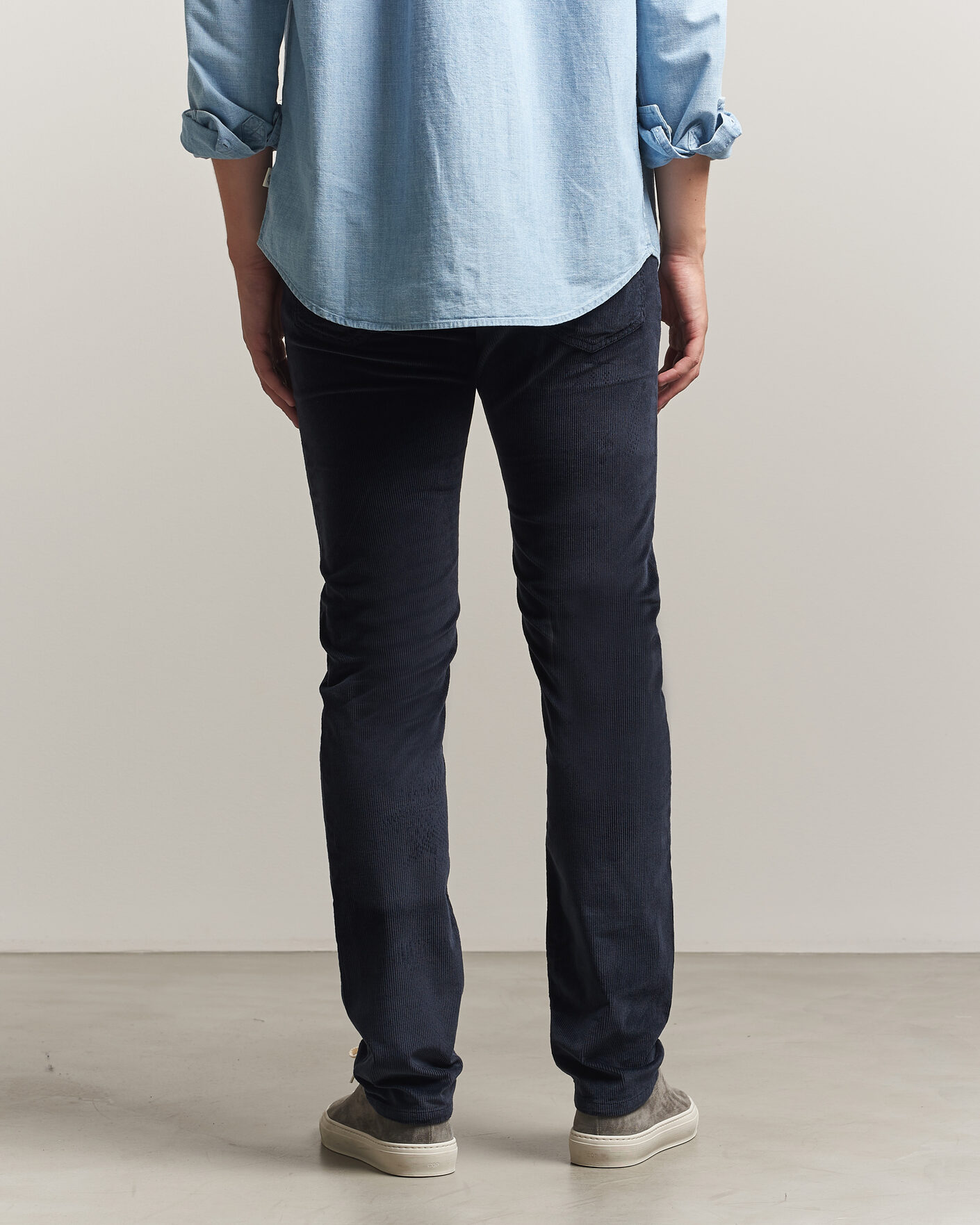 Mies | Housut | Jacob Cohën | Bard 5-Pocket Medium Corduroy Trousers Navy