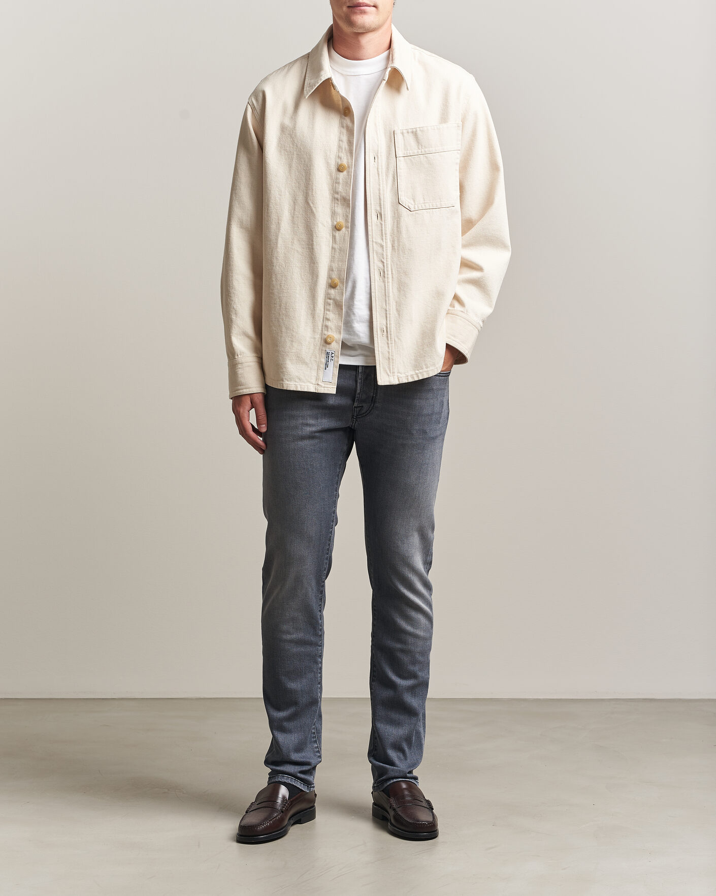 Mies | Farkut | Jacob Cohën | Bard Slim Fit Stretch Jeans Light Grey